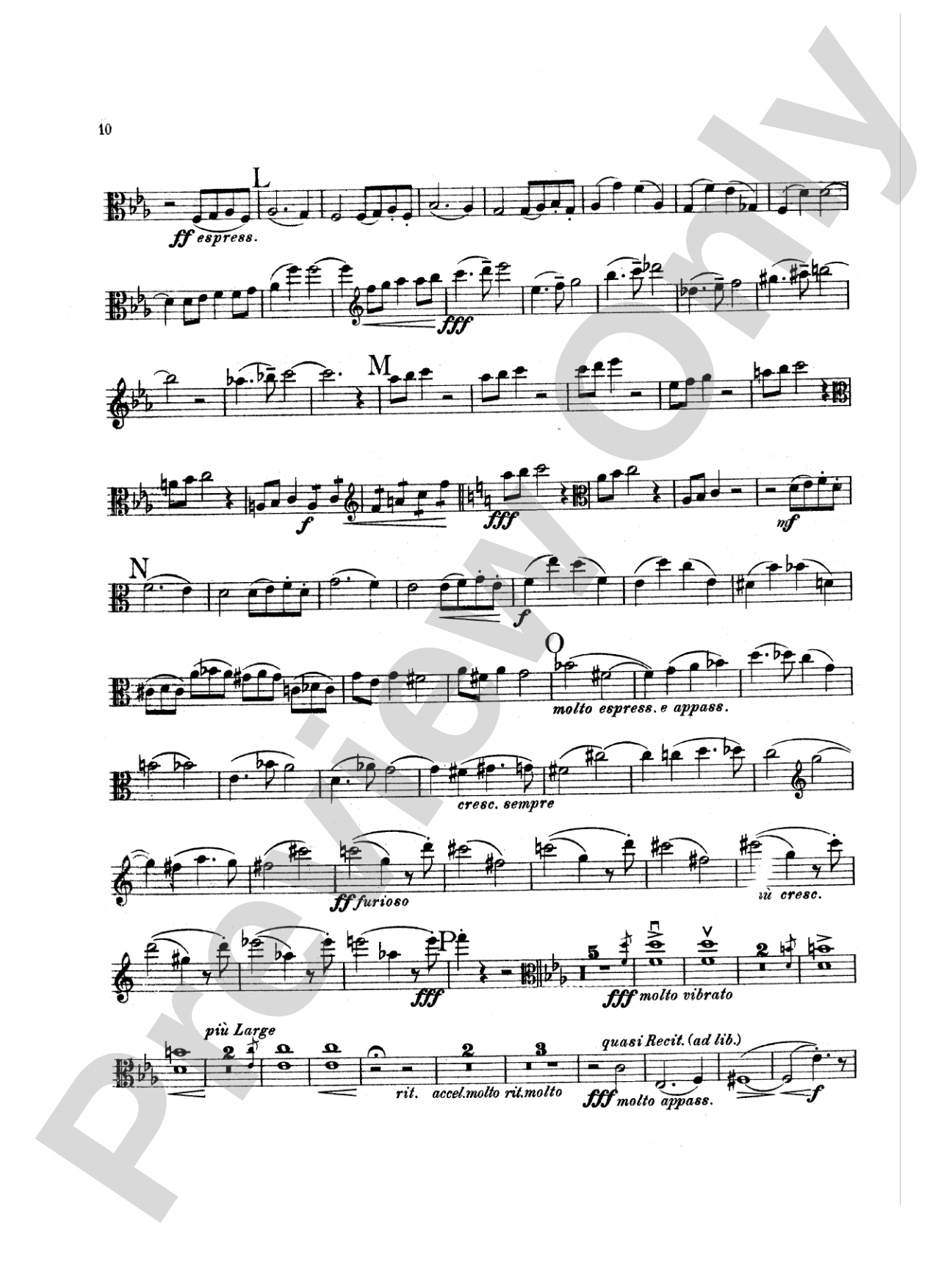 Bowen: Sonata No. 1 in C Minor: Viola Book