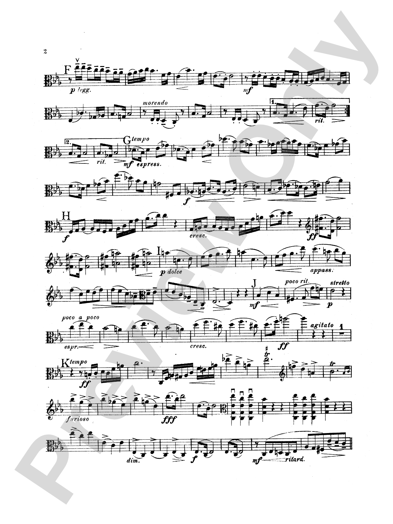 Bowen: Sonata No. 1 in C Minor: Viola Book