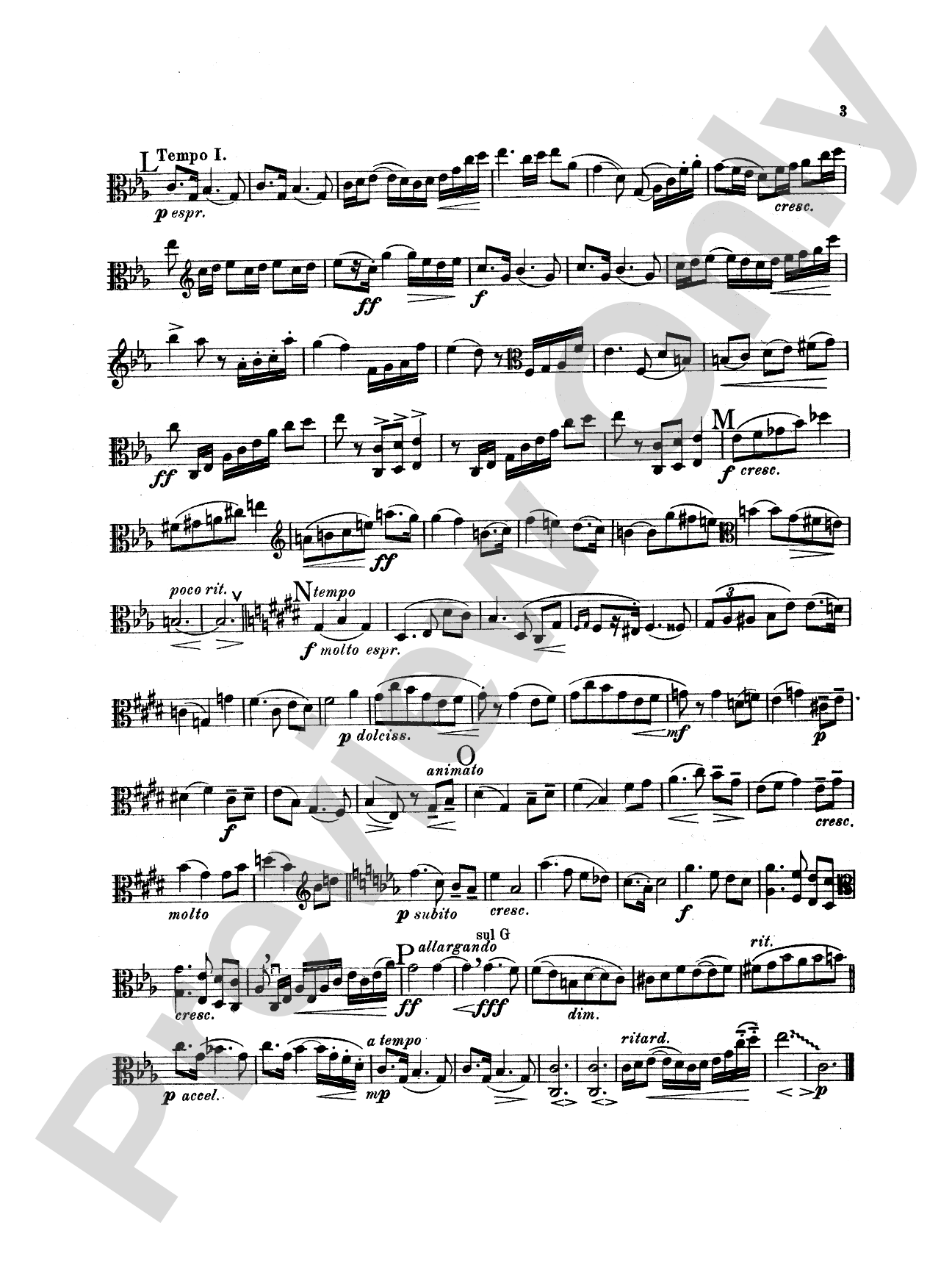 Bowen: Sonata No. 1 in C Minor: Viola Book