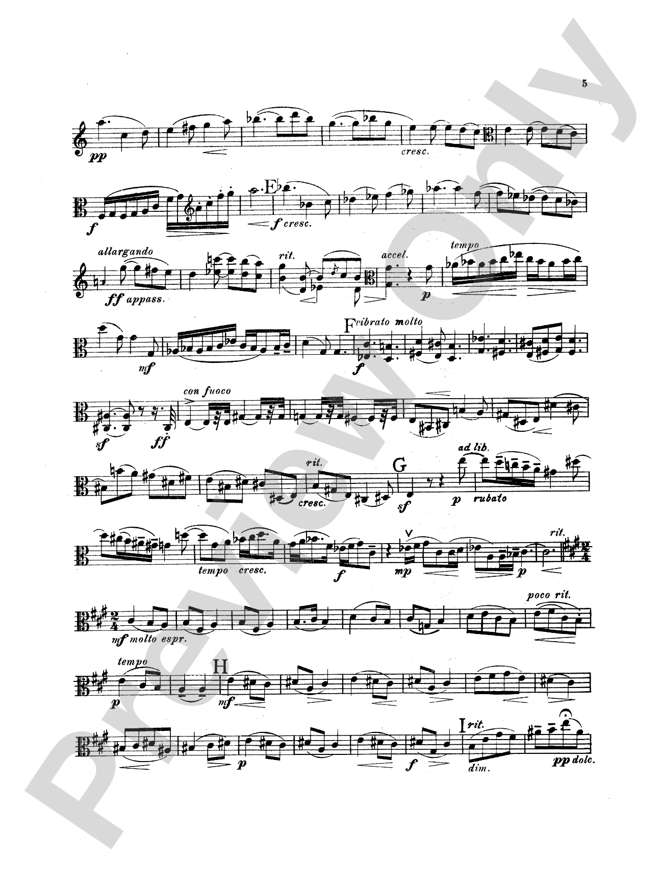 Bowen: Sonata No. 1 in C Minor: Viola Book