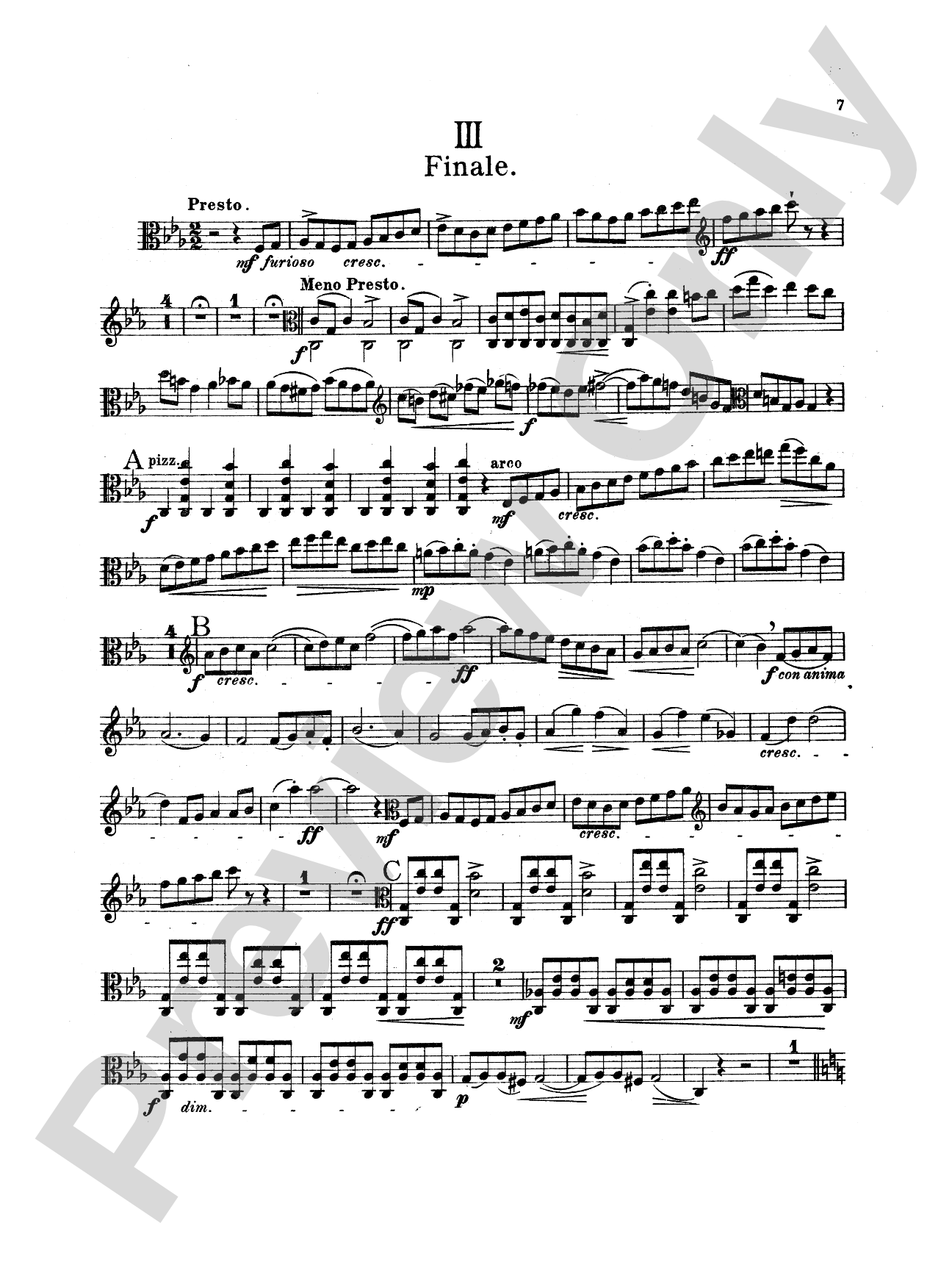 Bowen: Sonata No. 1 in C Minor: Viola Book
