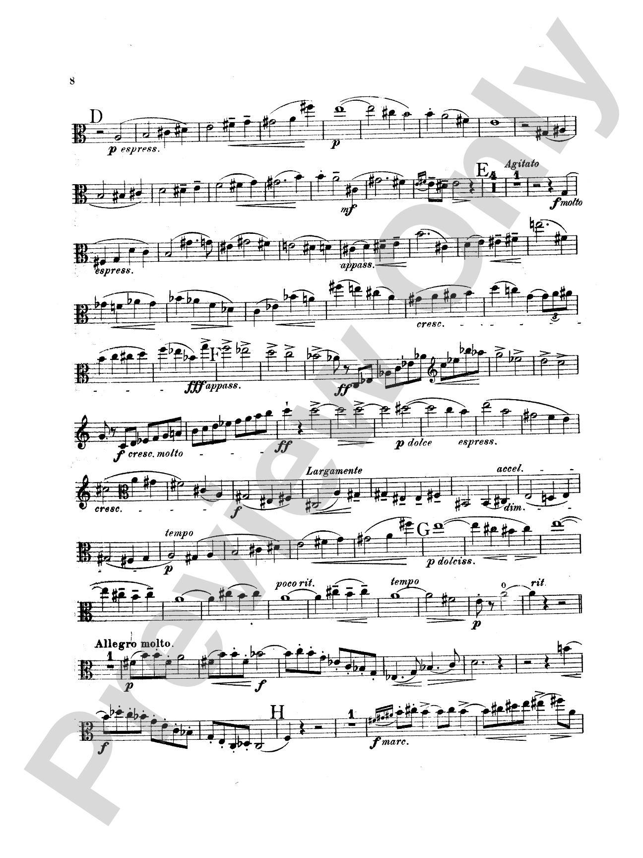 Bowen: Sonata No. 1 in C Minor: Viola Book