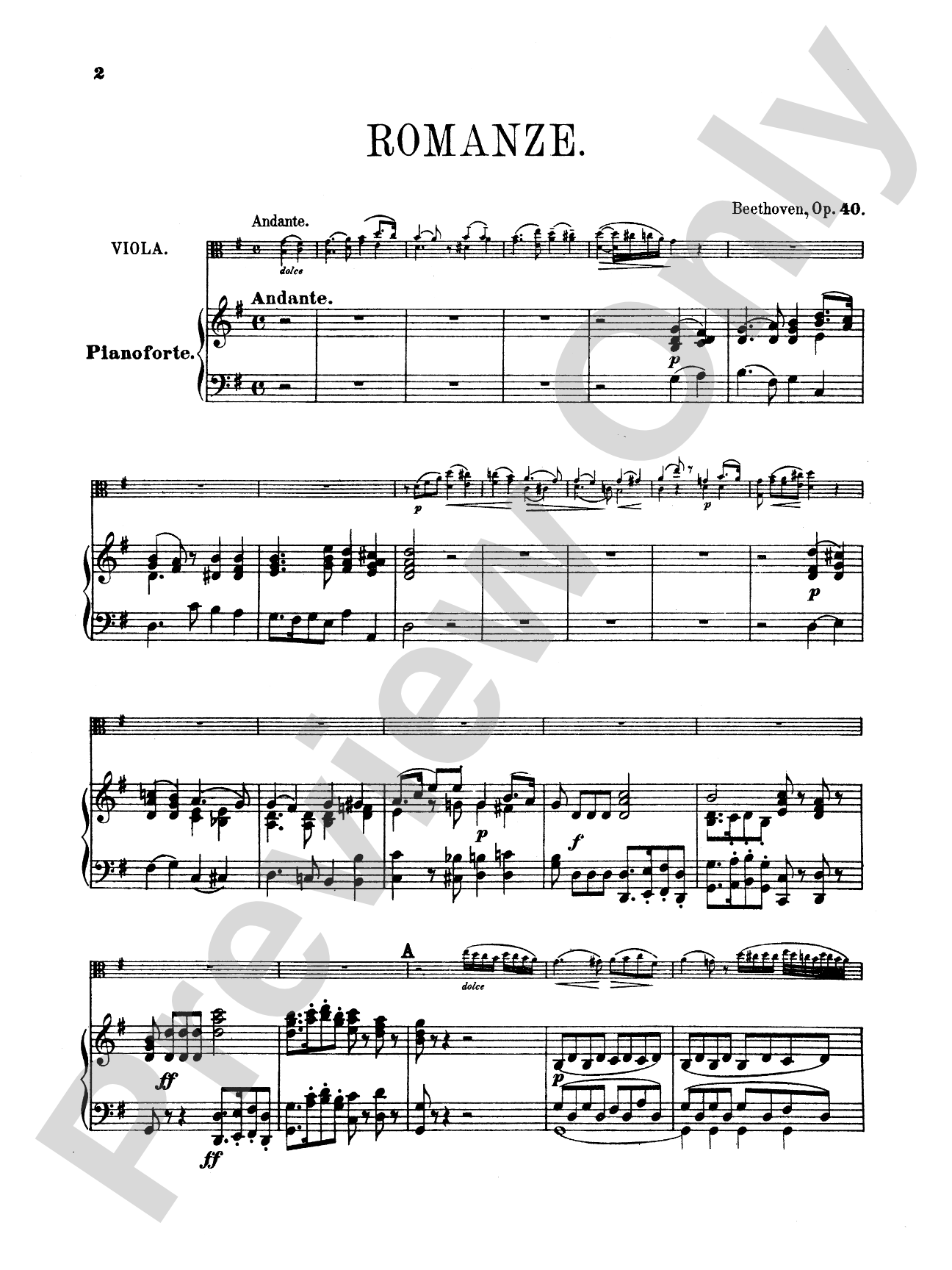 Beethoven: Two Romances, Op. 40 & 50