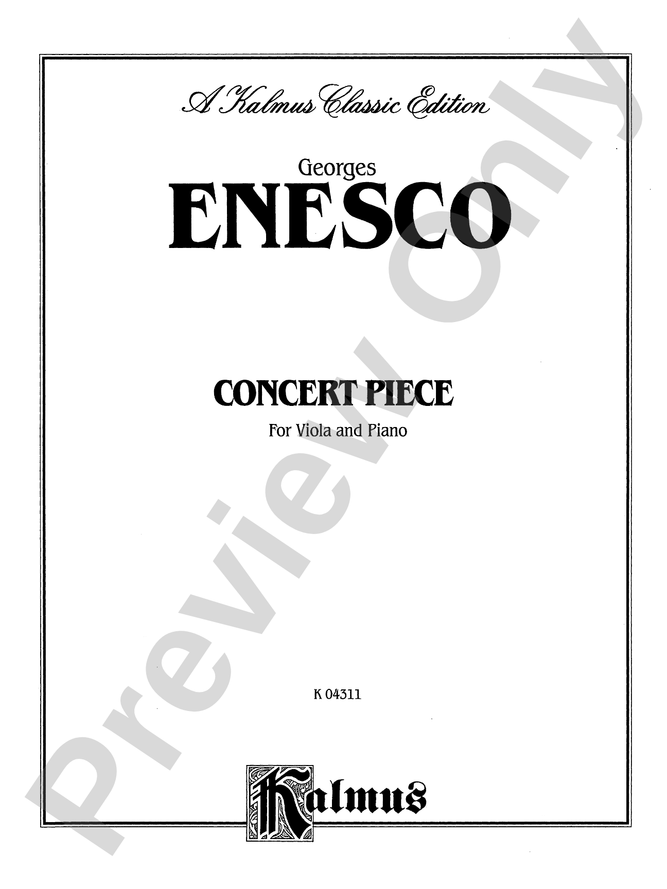 Enesco: Concert Piece