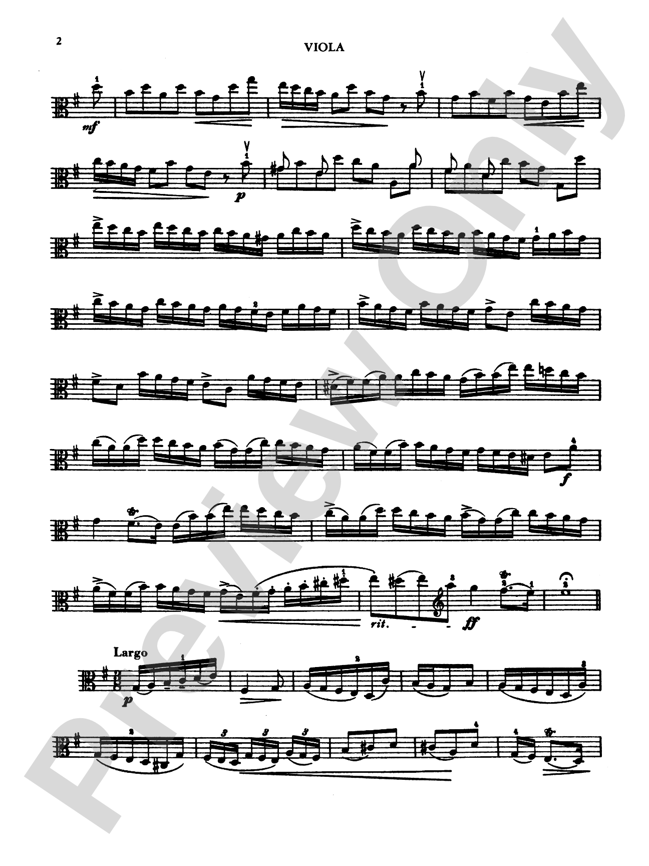 Marcello: Sonata in E Minor: Viola Book