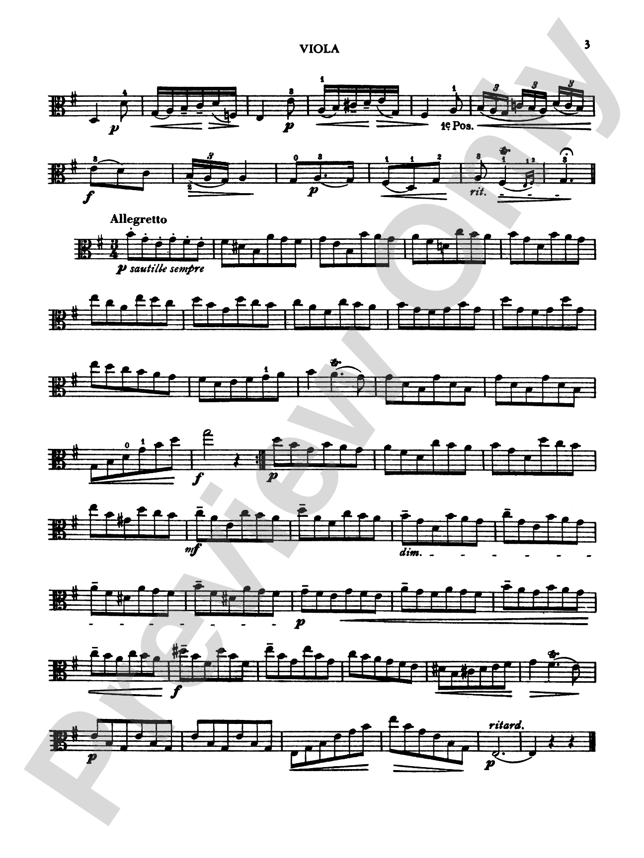 Marcello: Sonata in E Minor: Viola Book