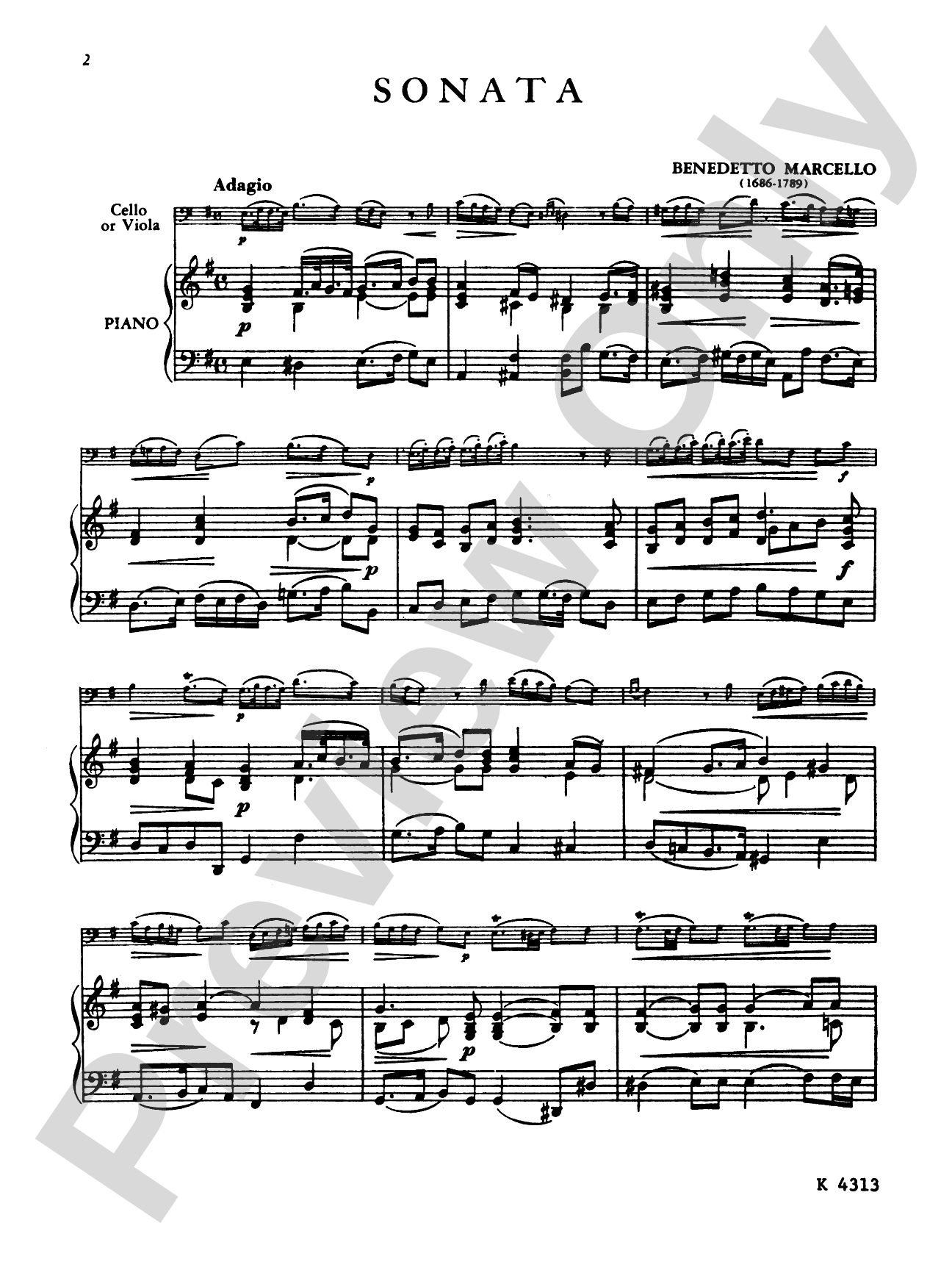 Marcello: Sonata in E Minor