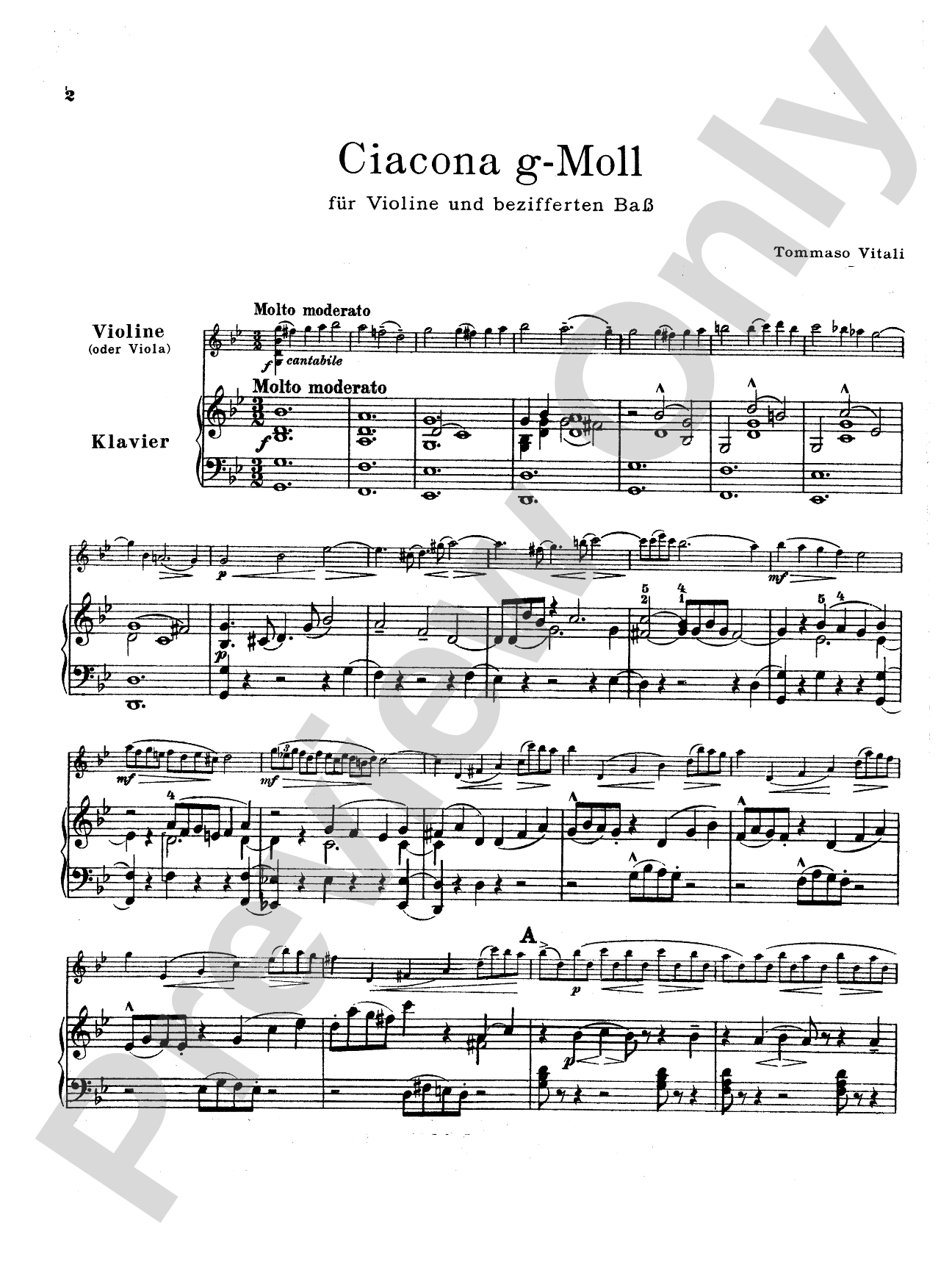 Vitali: Chaconne in G Minor