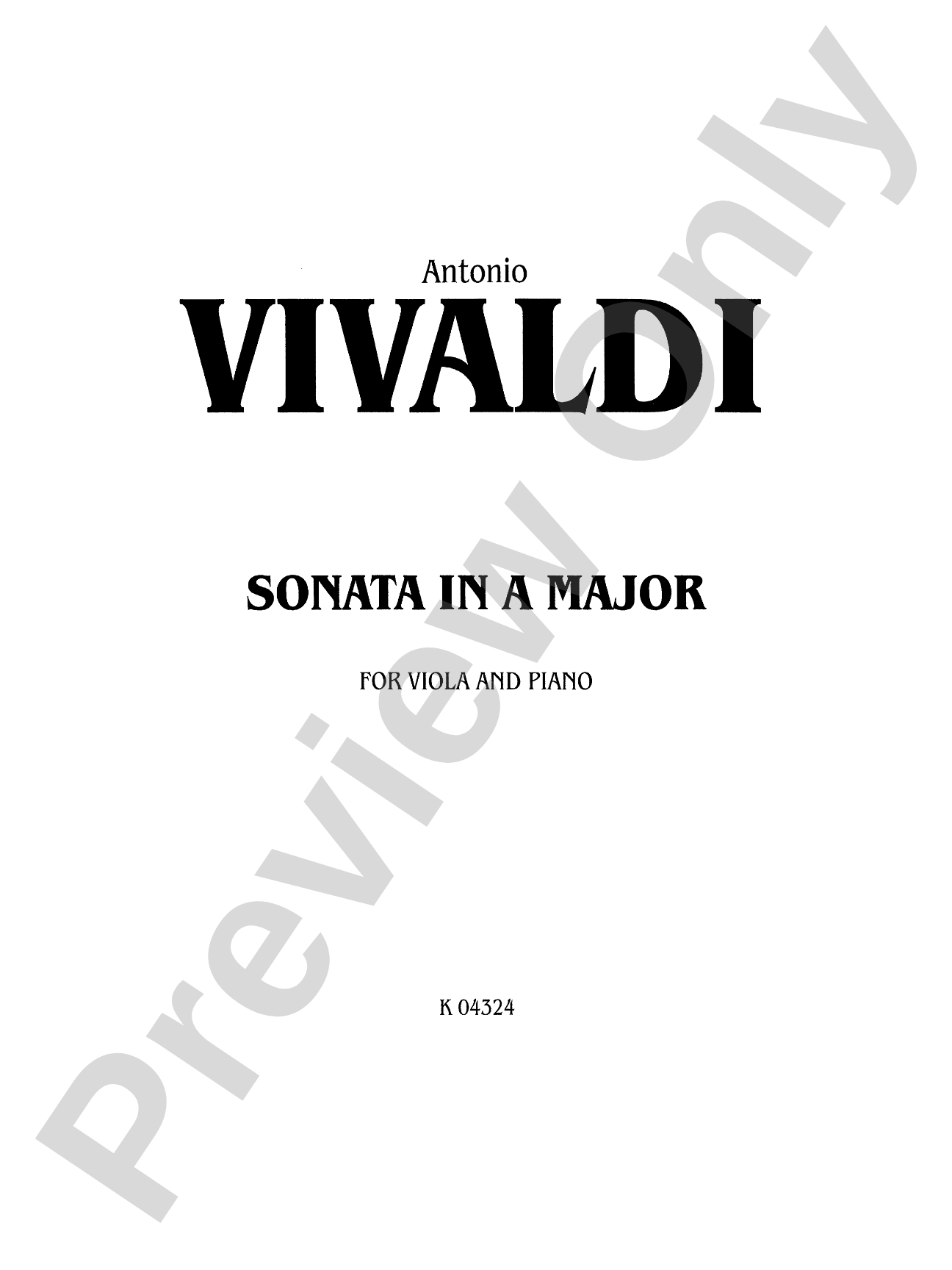 Vivaldi: Sonata in A Major