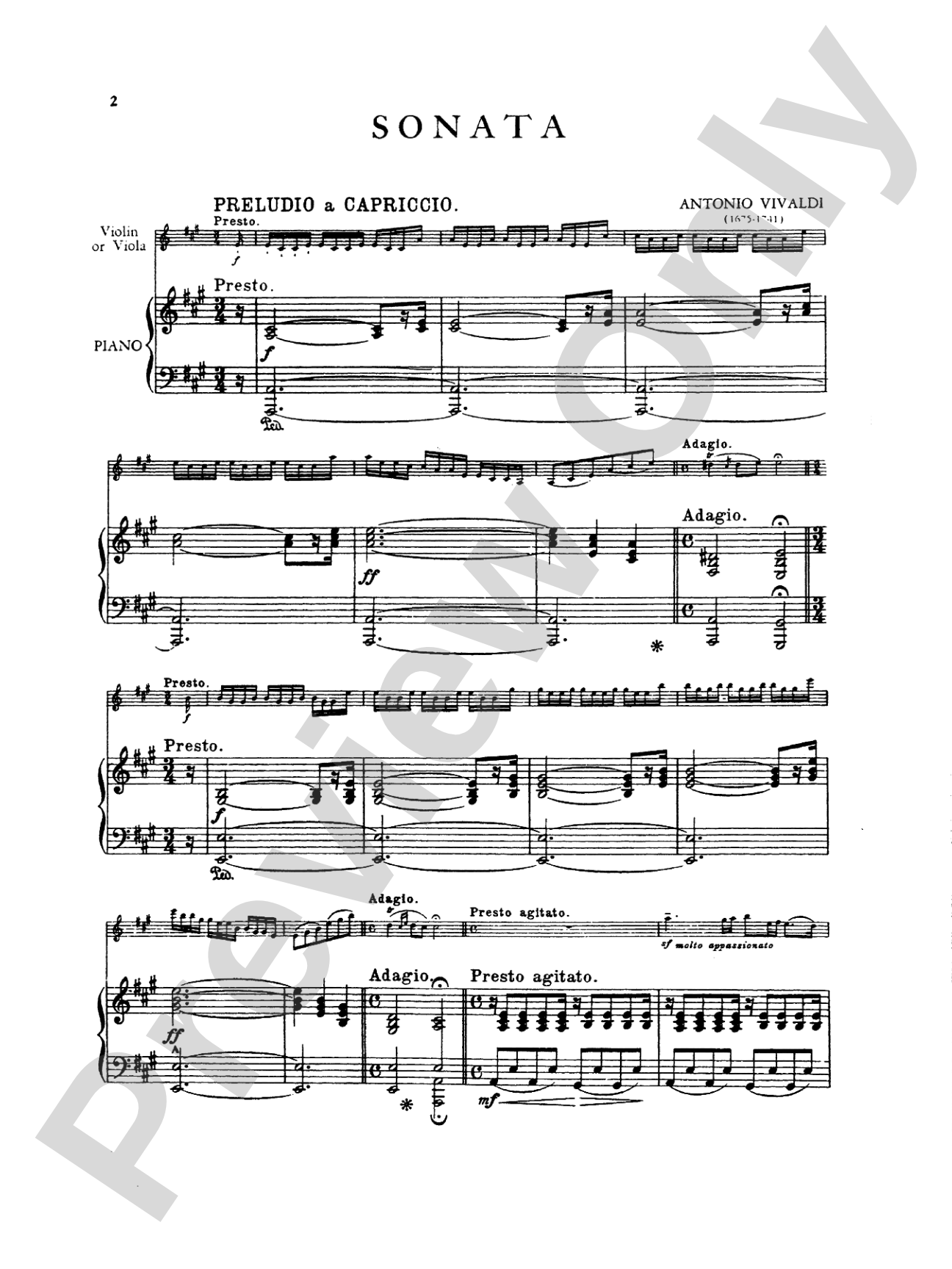 Vivaldi: Sonata in A Major