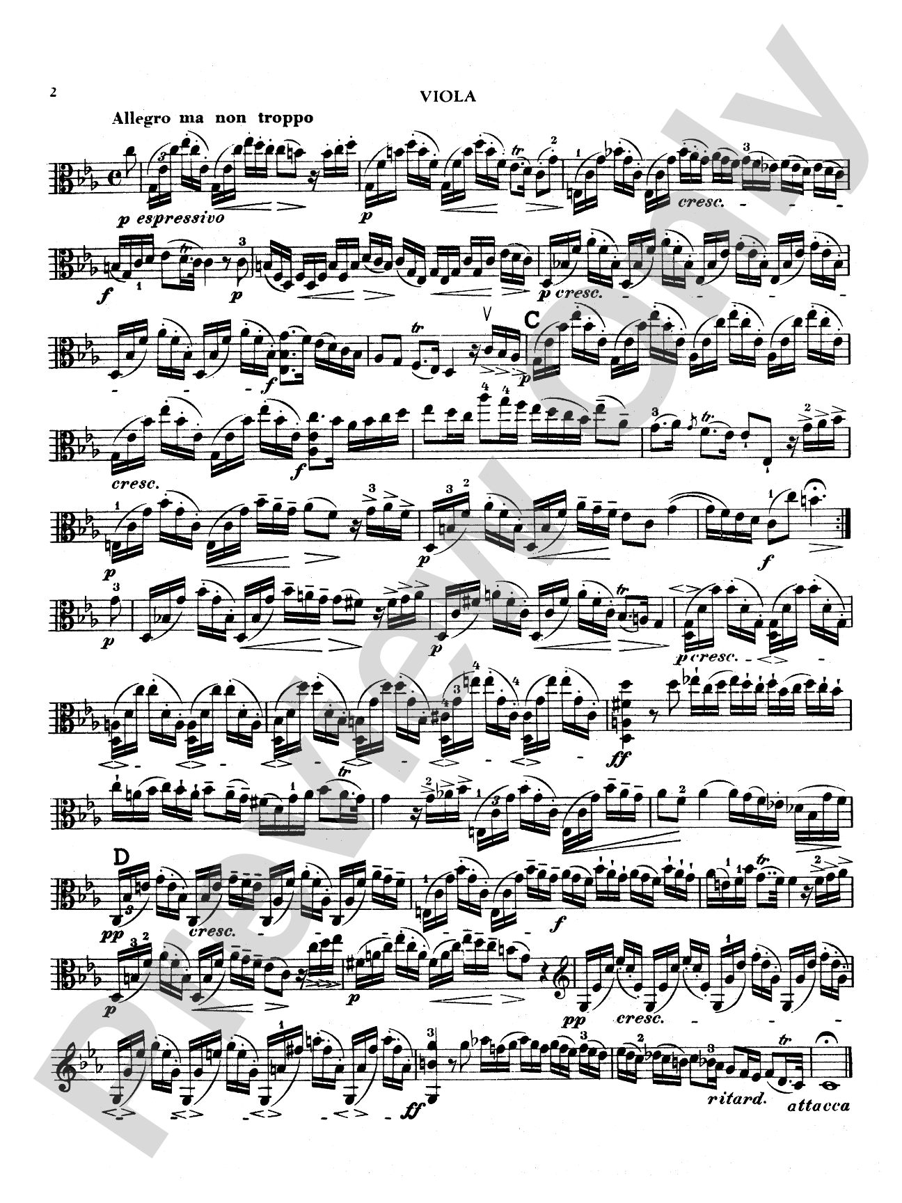 Leclair: Sonata "Le Tombeau": Viola Book