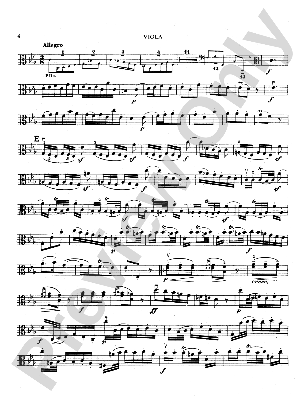 Leclair: Sonata "Le Tombeau": Viola Book