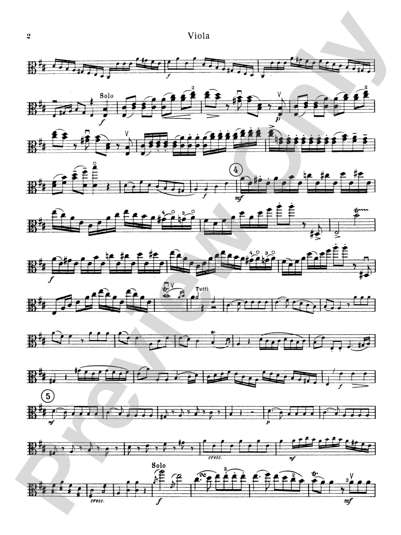 Hoffmeister: Viola Concerto in D Major: Viola Book