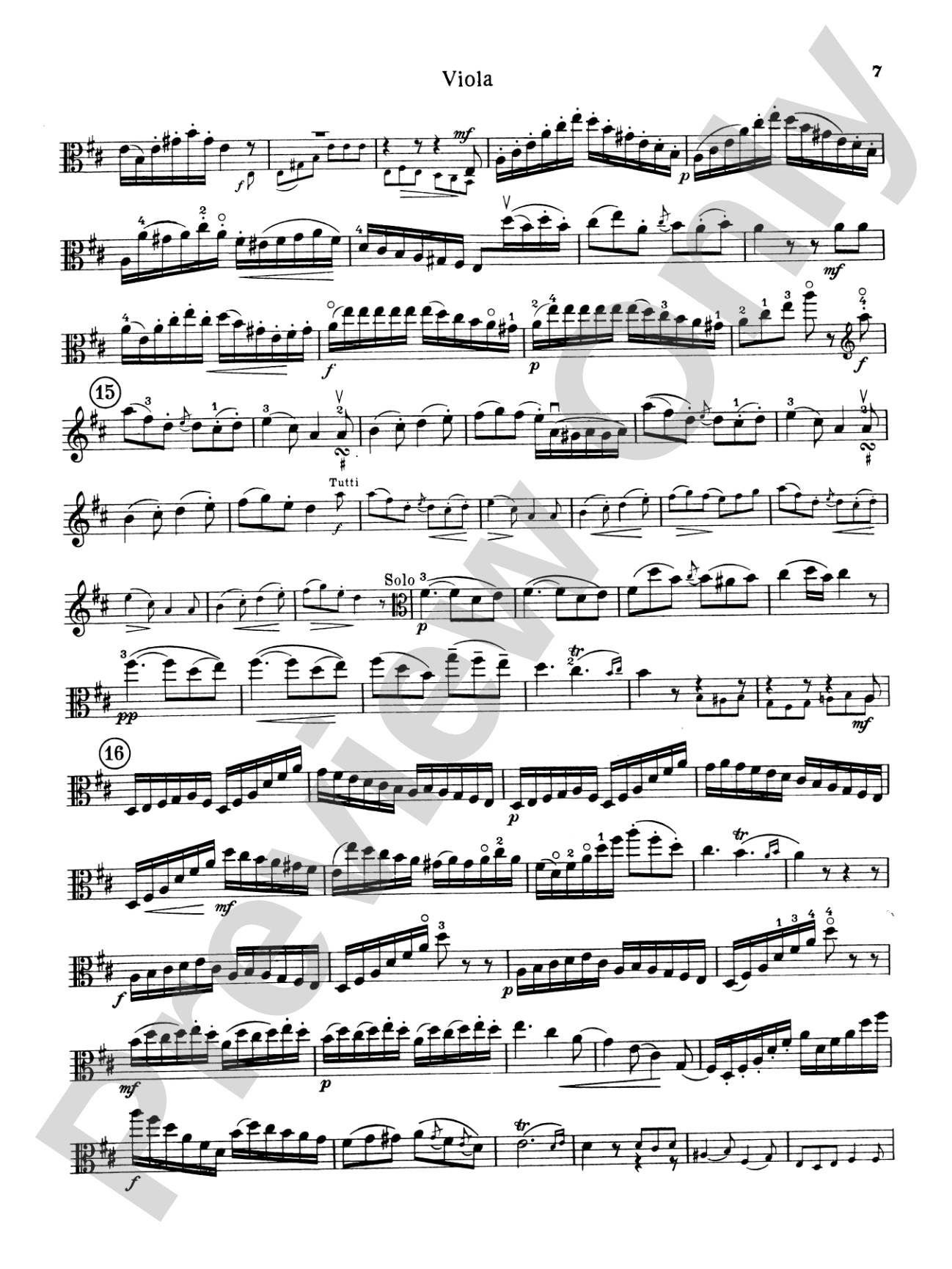 Hoffmeister: Viola Concerto in D Major: Viola Book