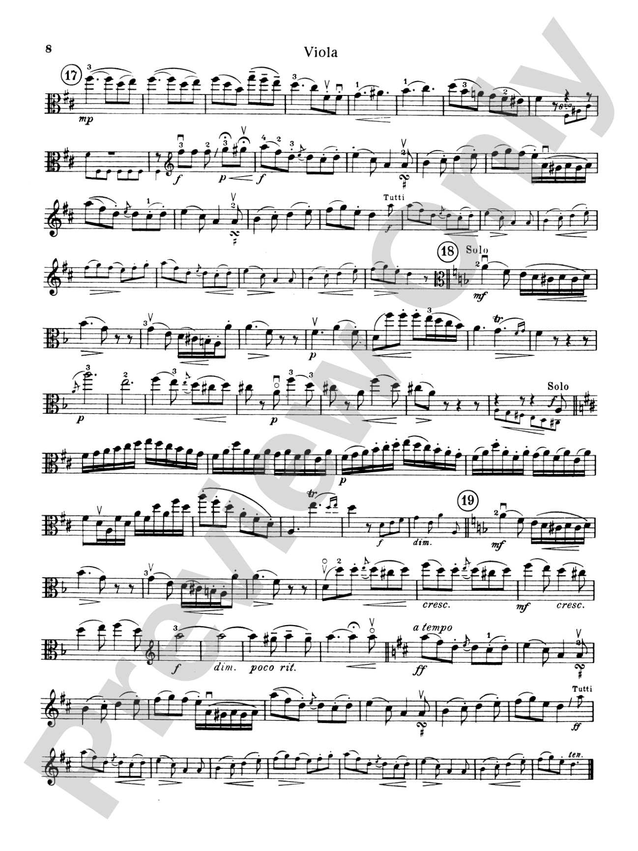 Hoffmeister: Viola Concerto in D Major: Viola Book