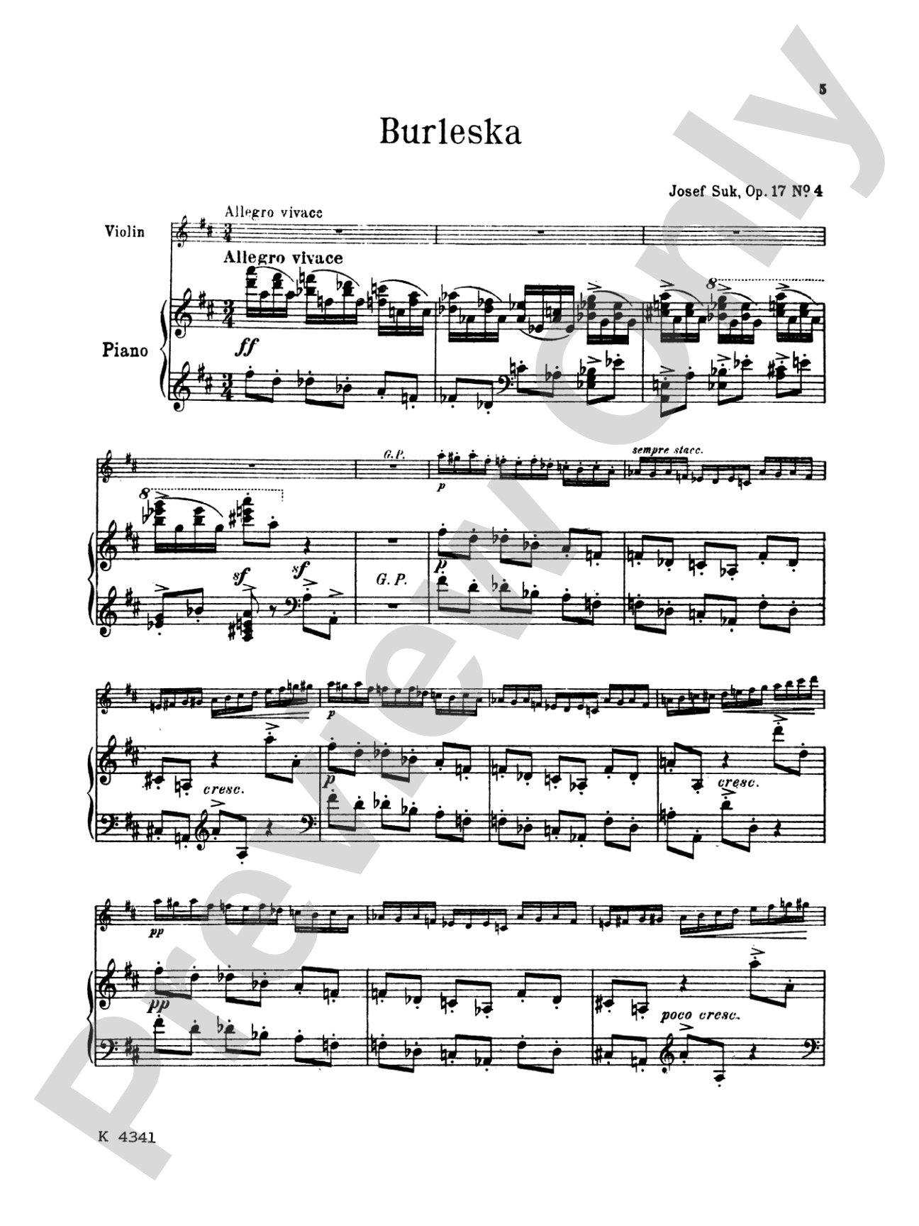 Suk: Four Pieces, Op. 17 (Volume II)