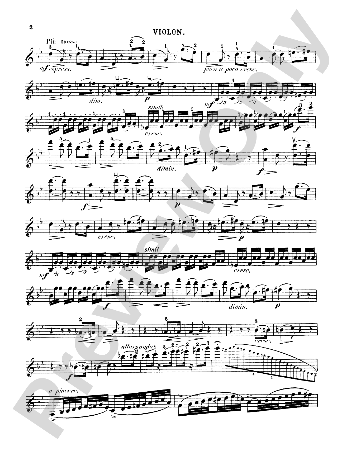 Fauré: Romance, Op. 28 (Urtext): Violin Book