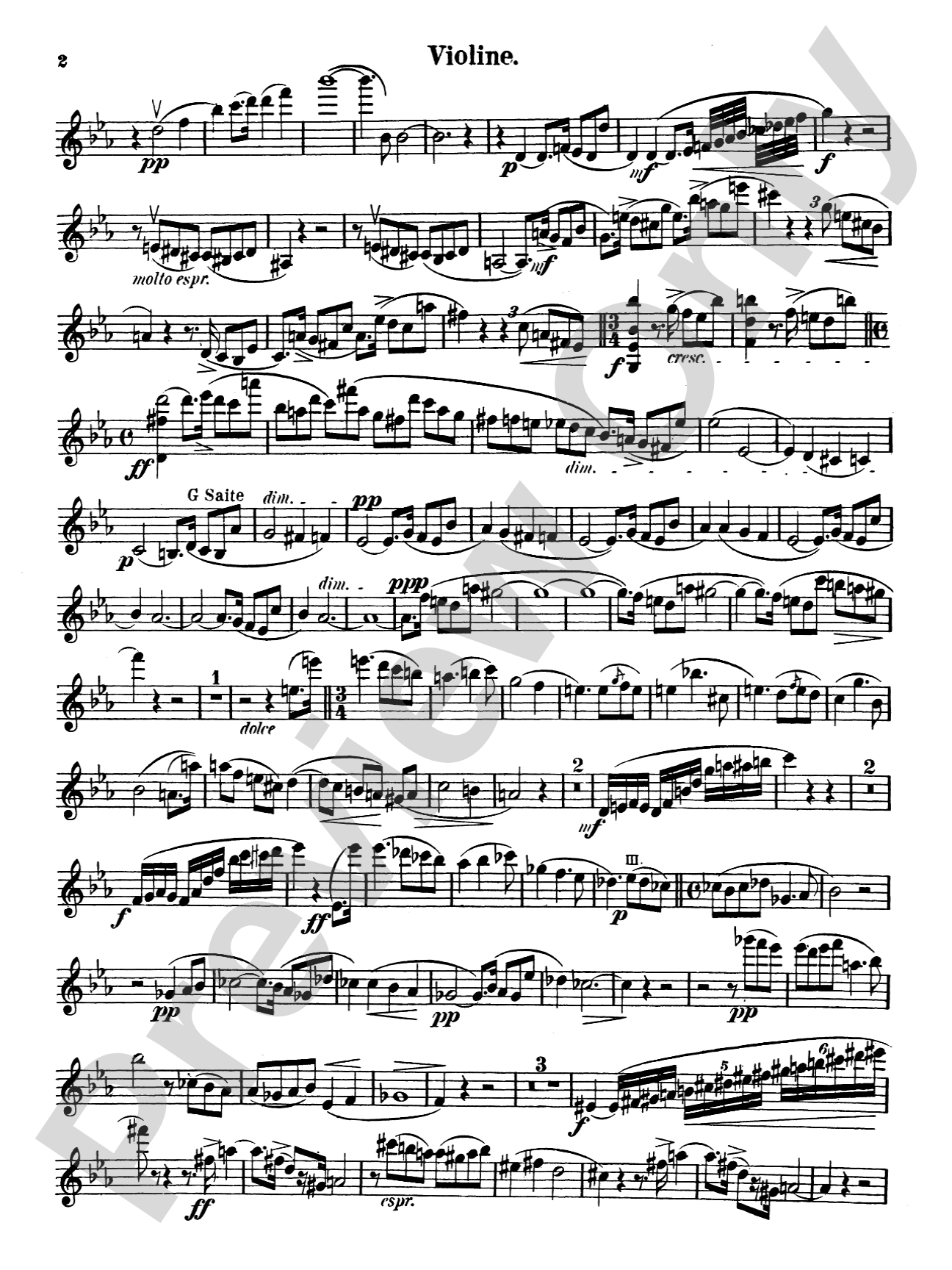 Strauss: Sonata in E flat Major, Op. 18: Violin Book