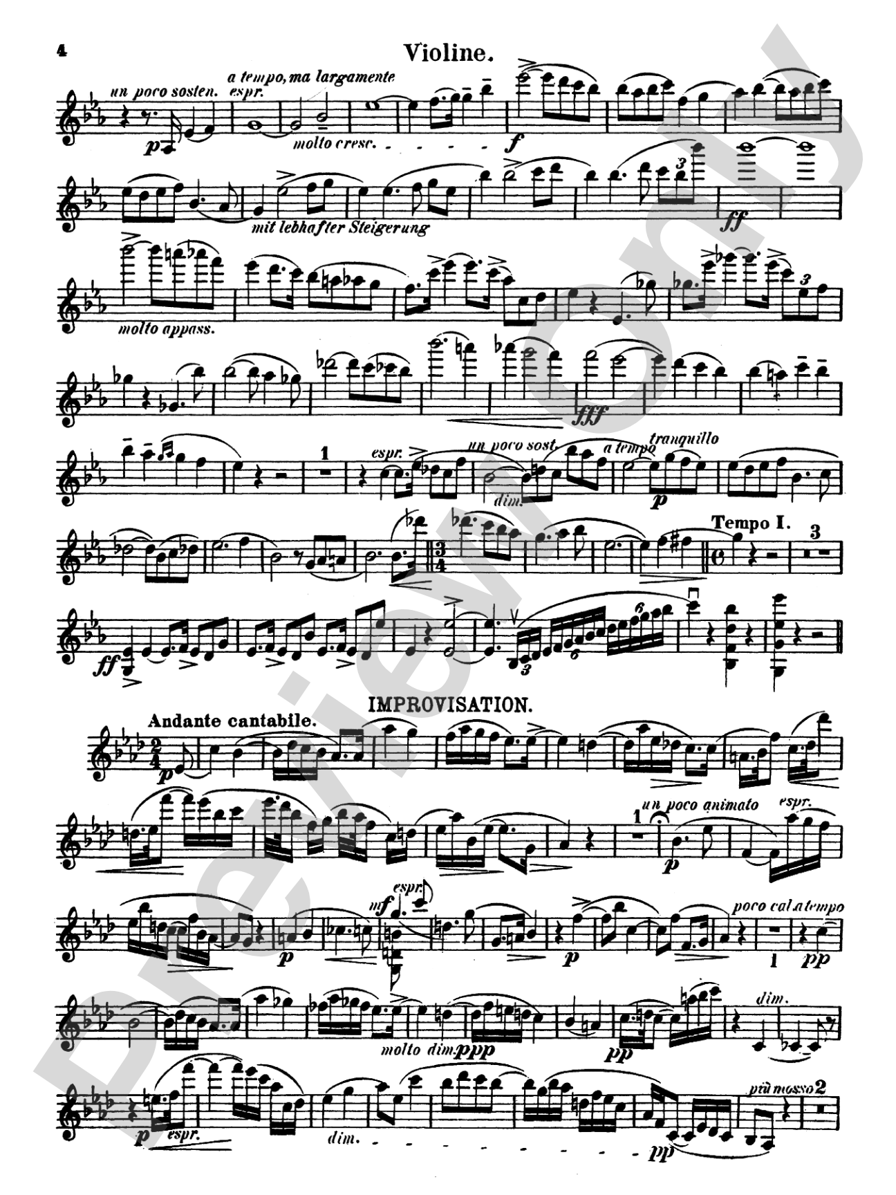 Strauss: Sonata in E flat Major, Op. 18: Violin Book