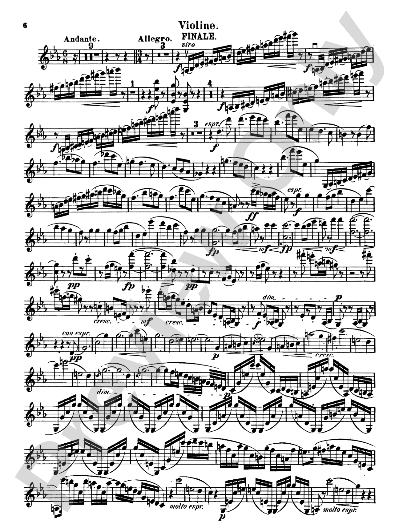 Strauss: Sonata in E flat Major, Op. 18: Violin Book