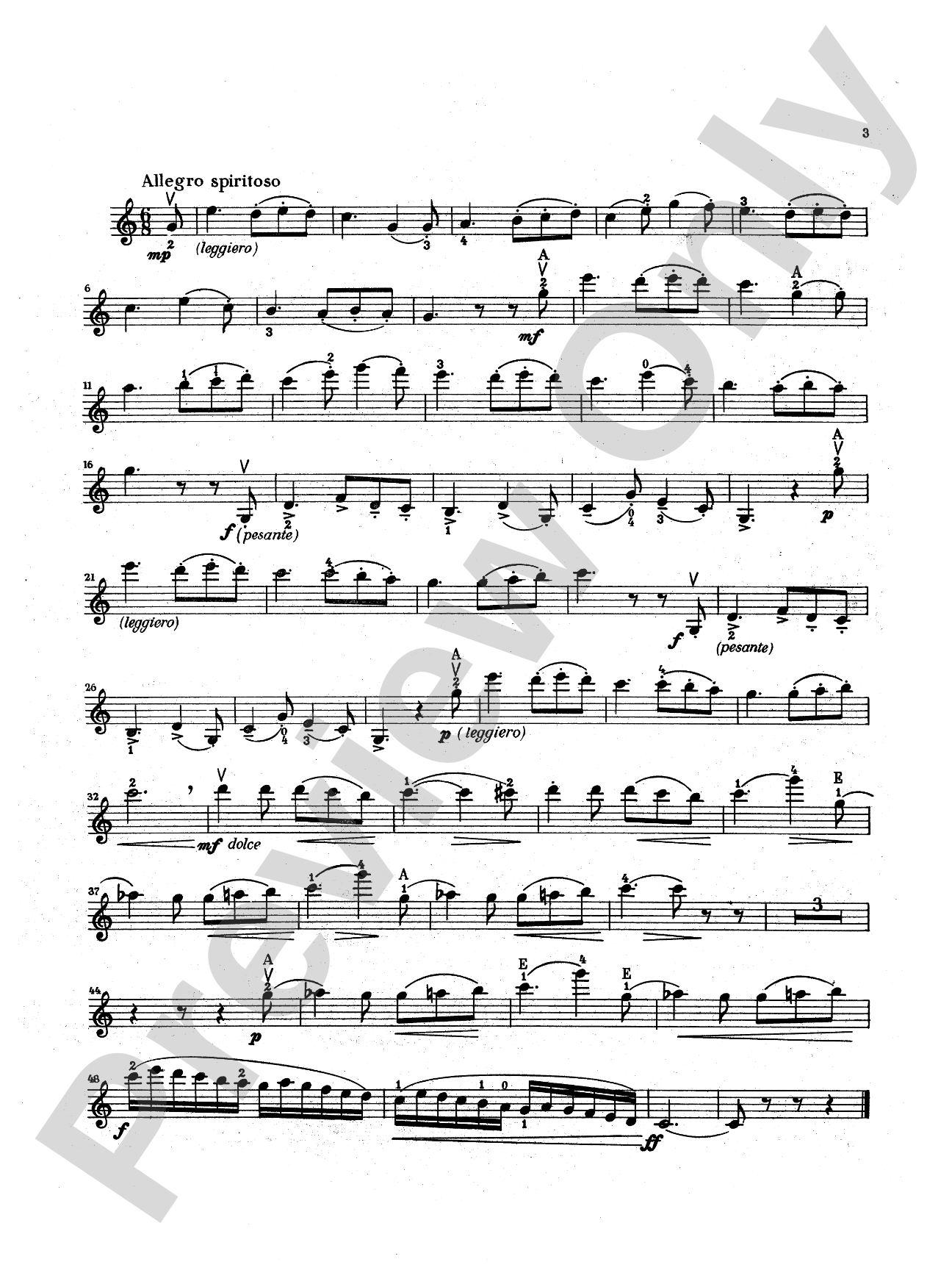 Paganini: Four Sonatinas, Op. 2, Nos. 2, 4, 6, 10: Violin Book
