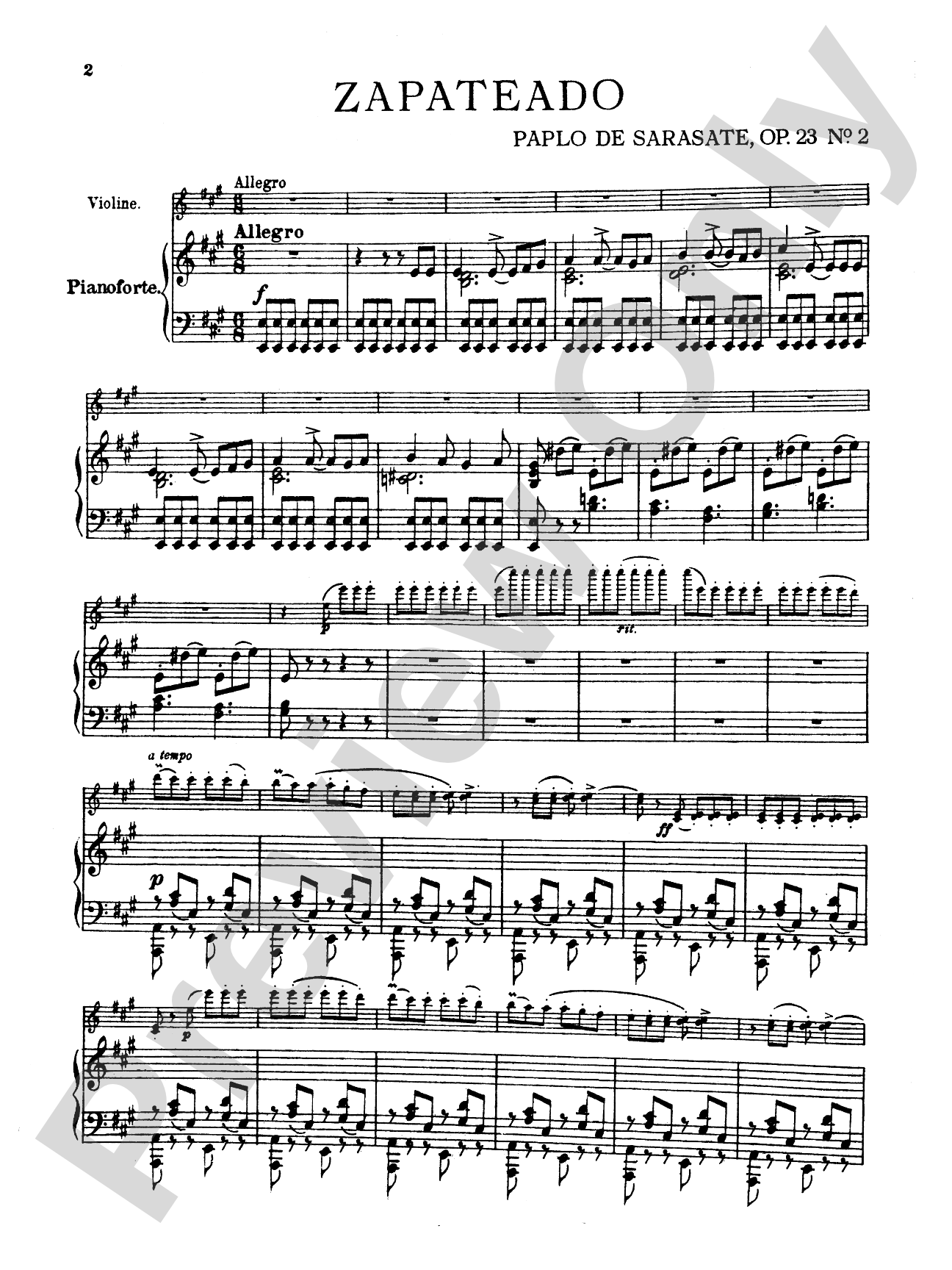 Sarasate: Spanish Dance, Op. 23, No. 2 (Zapateado)