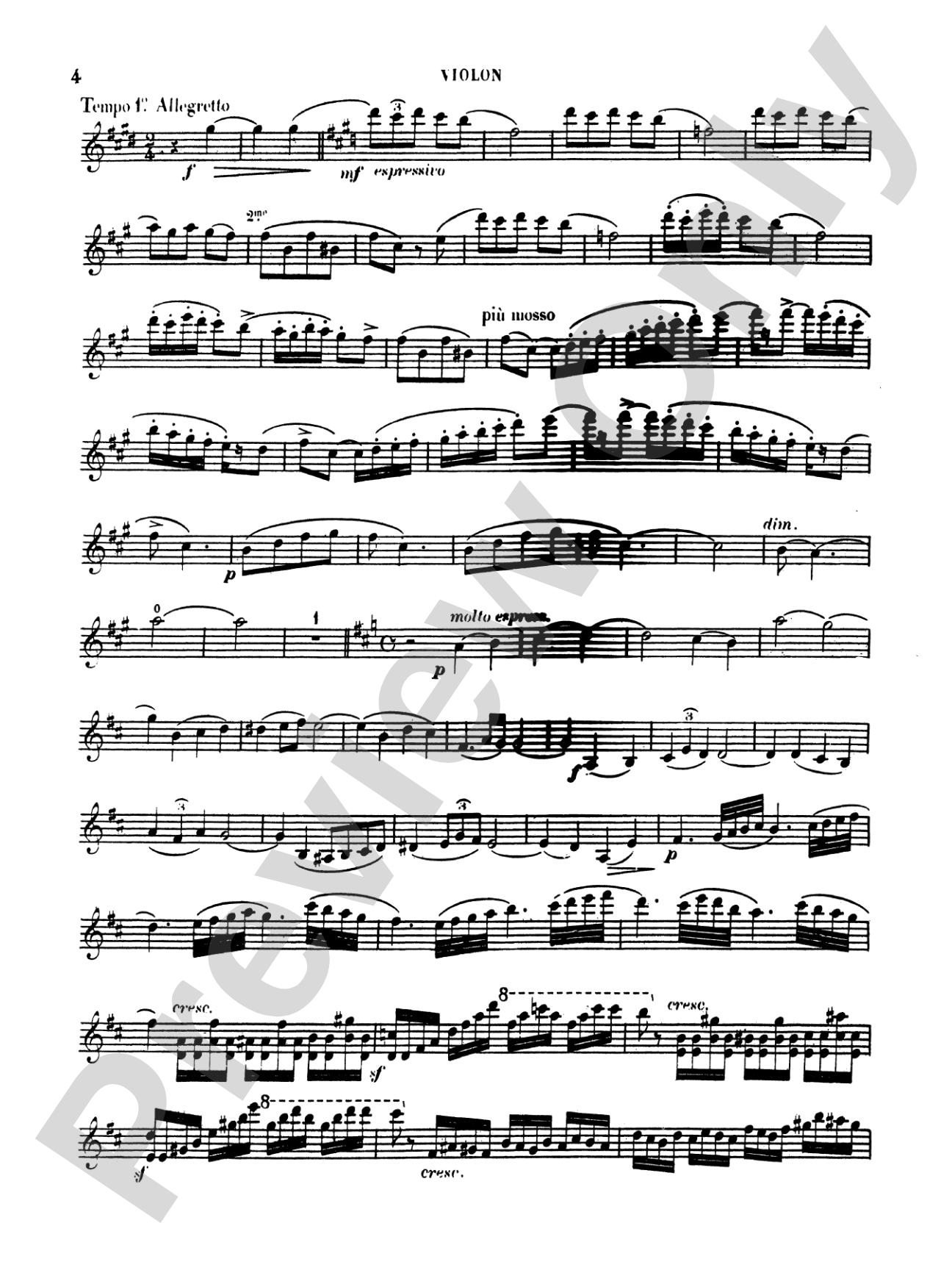 Saint-Saëns: Havanaise, Op. 83 (Urtext), Arr. Eugene Ysaye: Violin Book