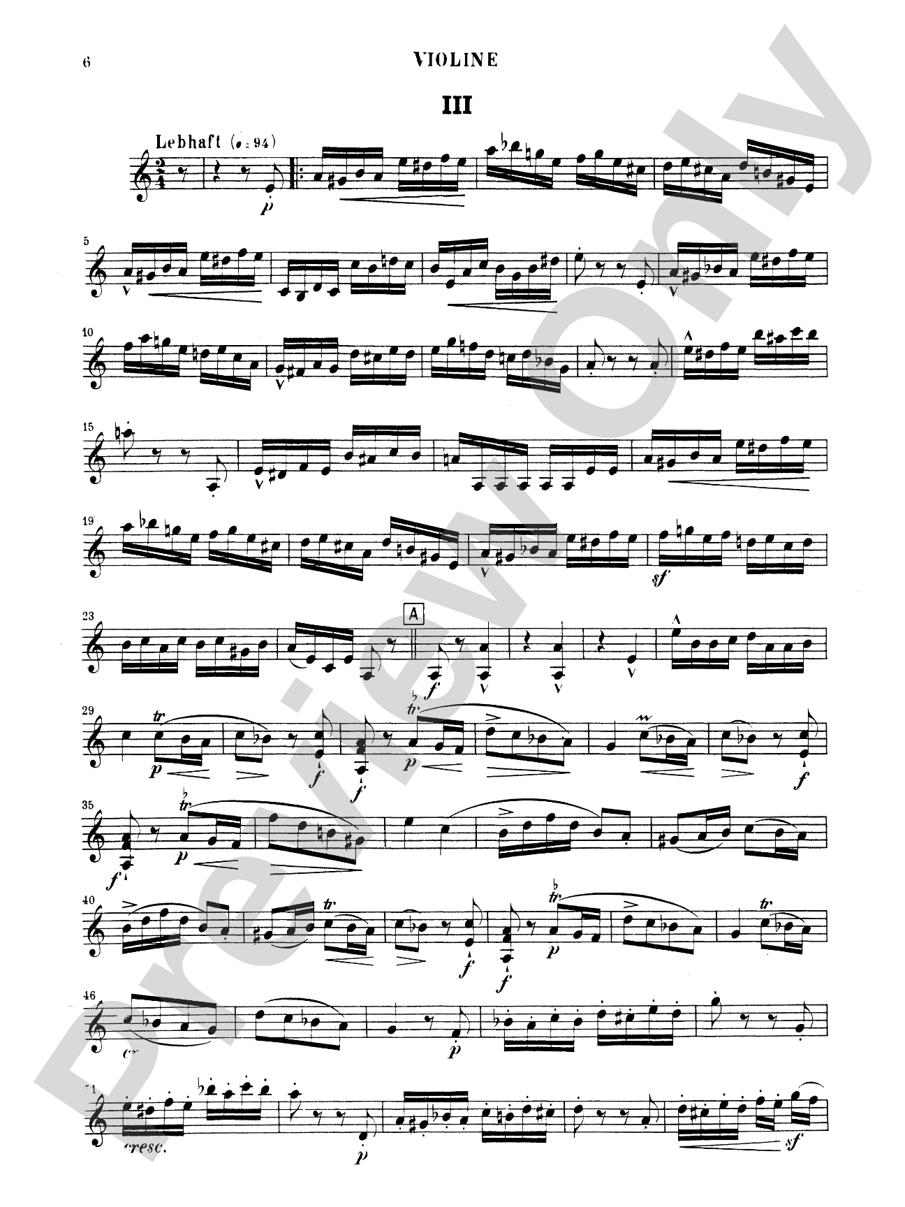 Schumann: Sonata in A Minor, Op. 105: Violin Book
