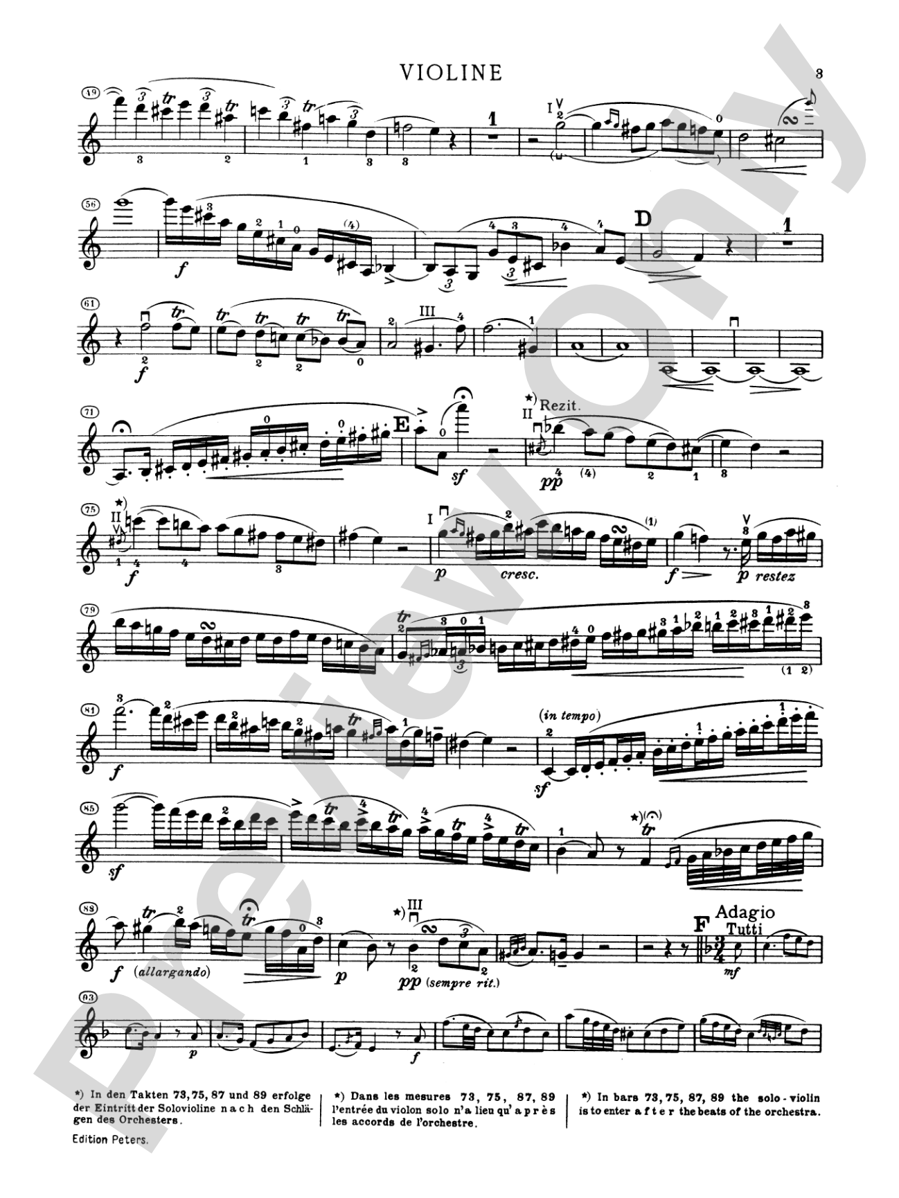 Spohr: Concerto No. 8 in A Minor, Op. 47: Violin Book