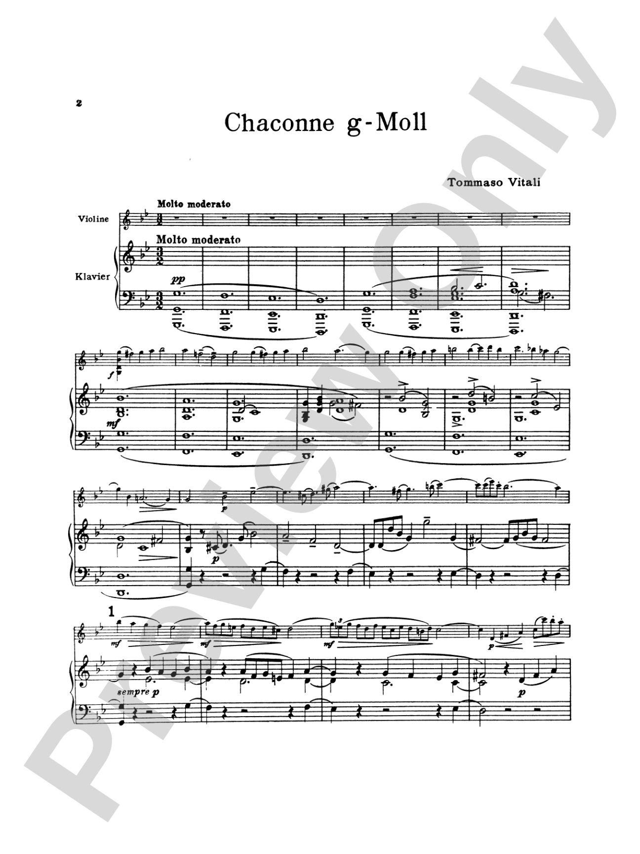 Vitali: Chaconne in G Minor