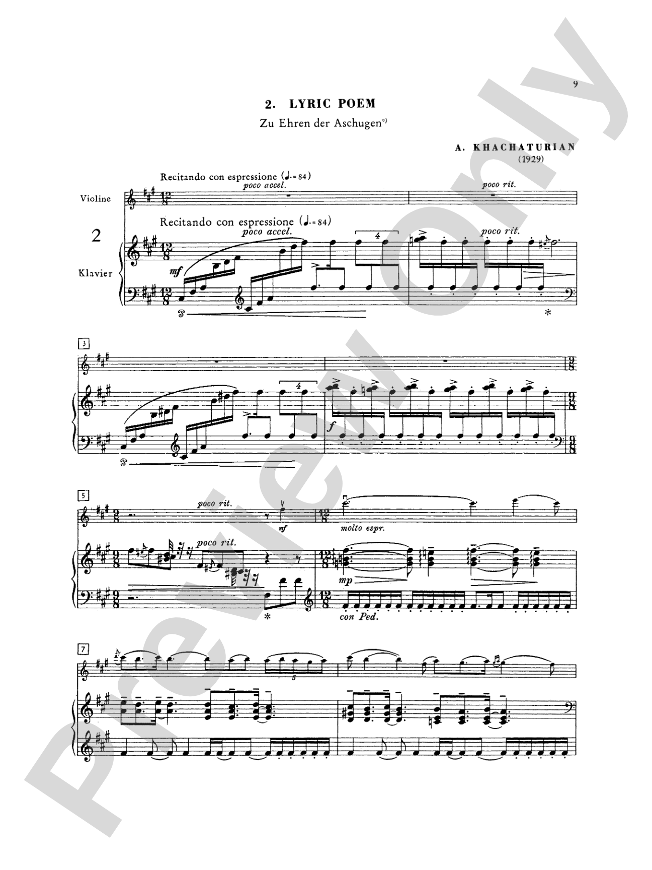 Khachaturian: Two Pieces