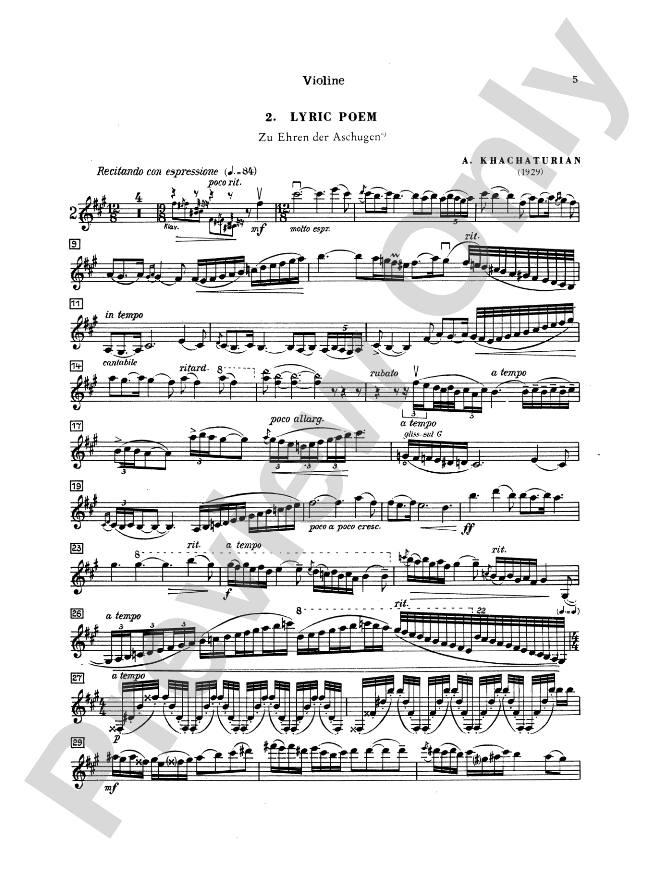 Khachaturian: Two Pieces