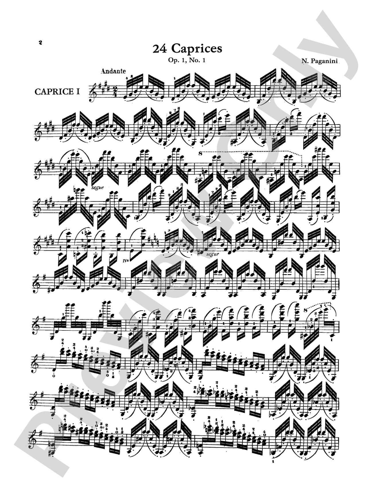 Paganini: Twenty-Four Caprices, Op. 1: Violin Book