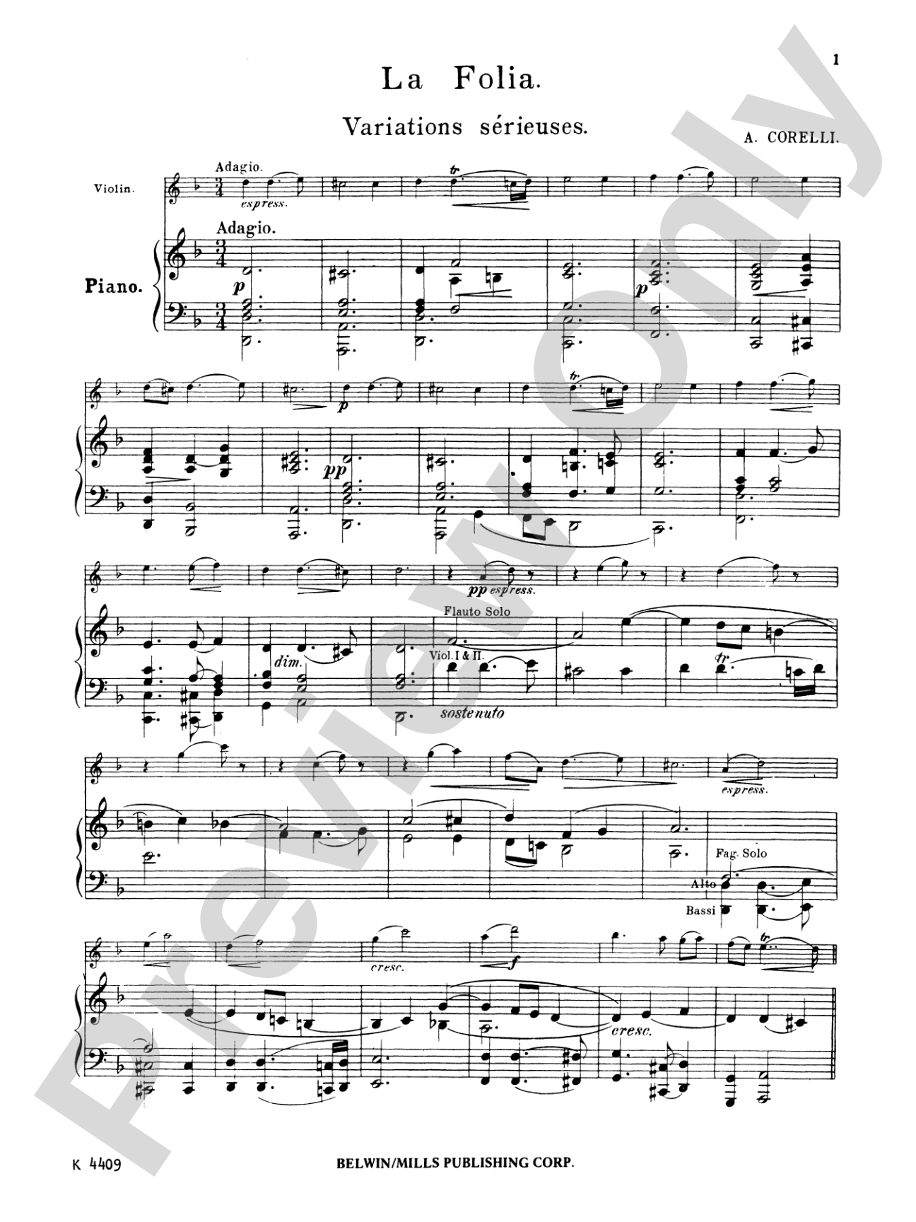Corelli: La Folia