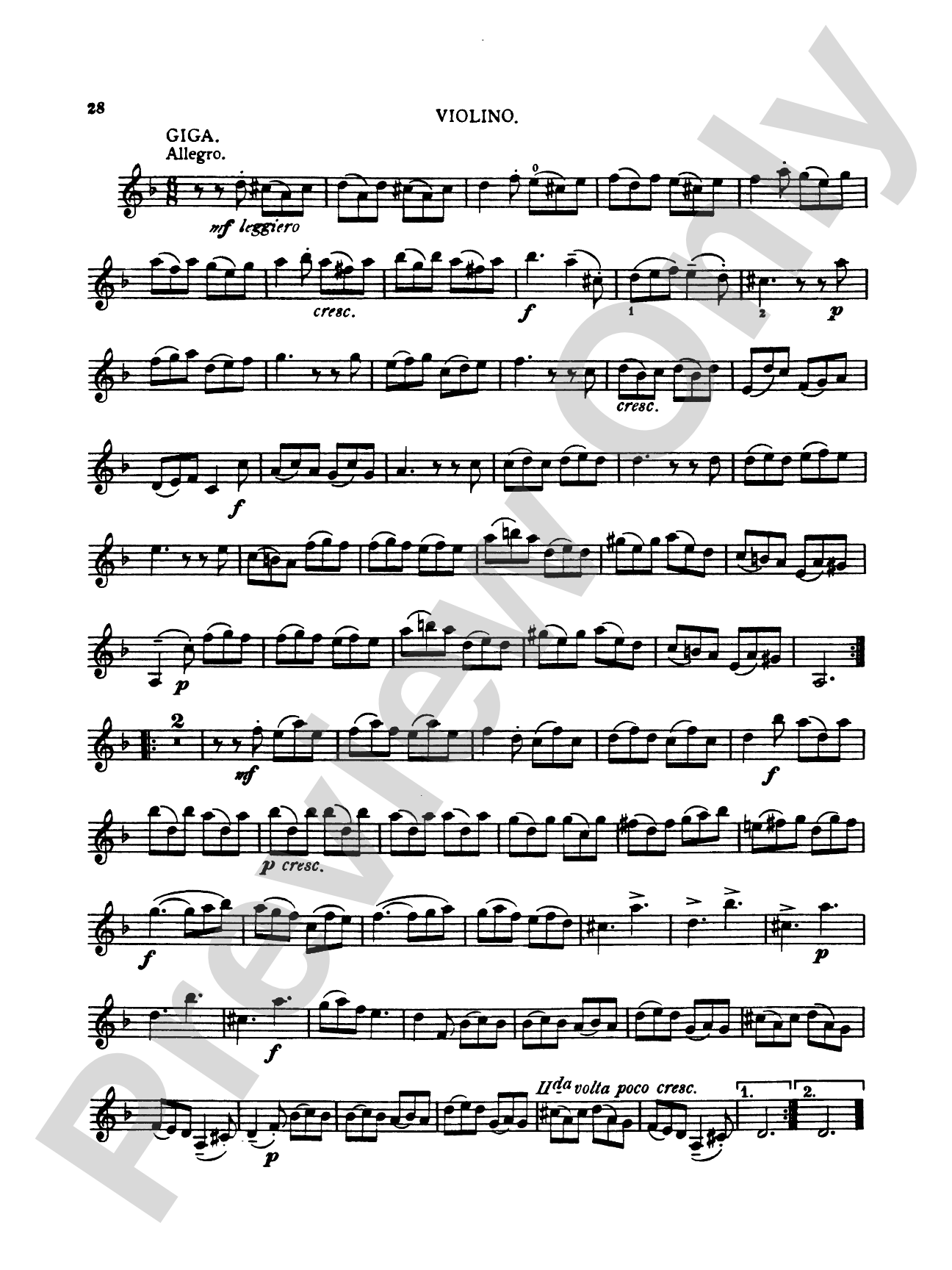 Corelli: Twelve Sonatas, Op. 5 (Volume II): Violin Book
