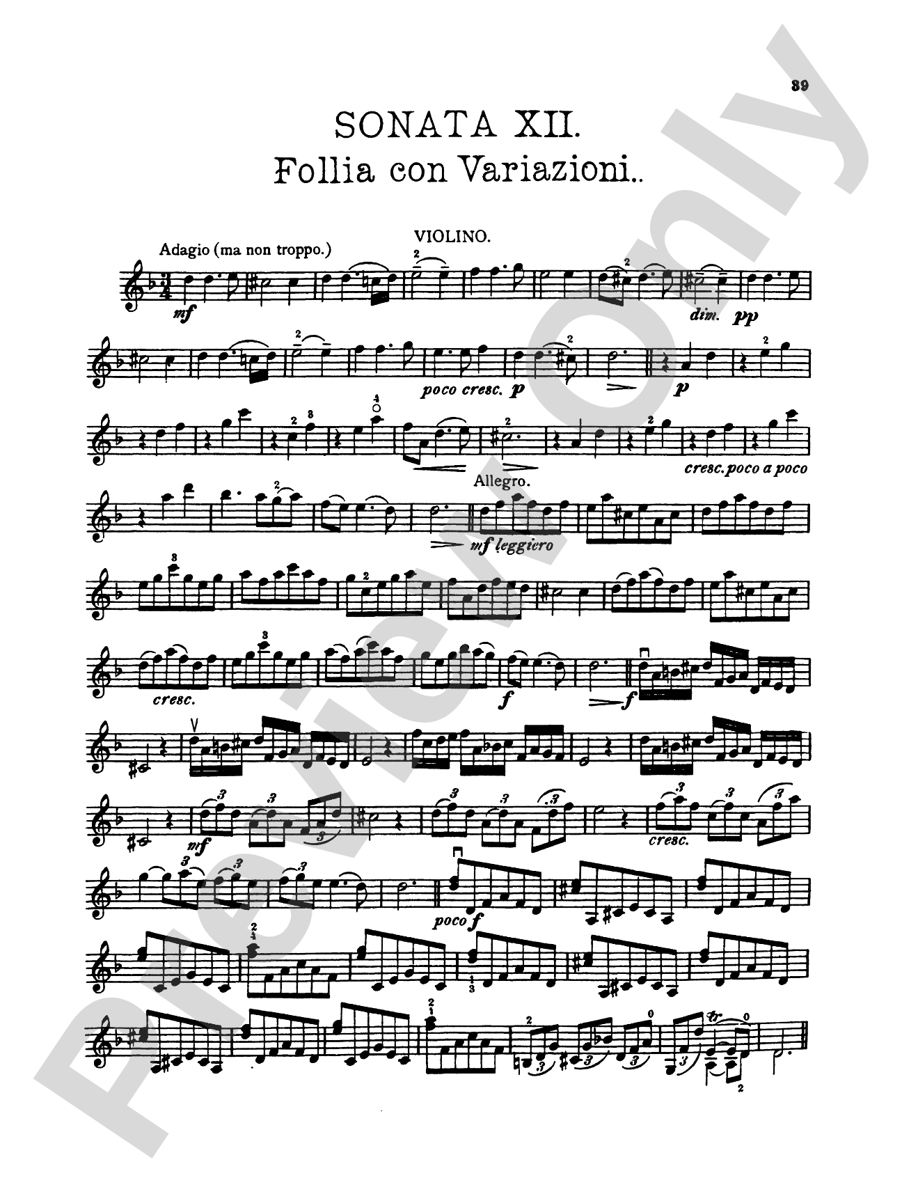 Corelli: Twelve Sonatas, Op. 5 (Volume II)