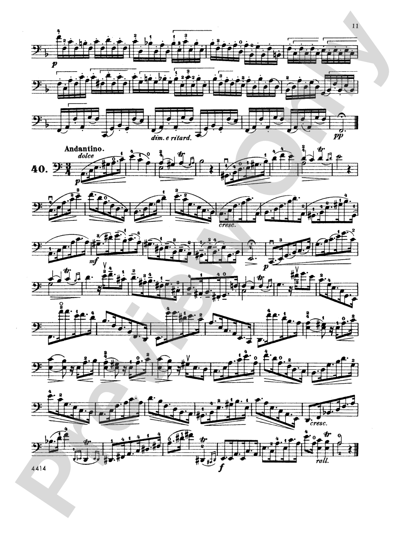 Dotzauer: 113 Studies, Volume II (Nos. 35-62): Cello Book
