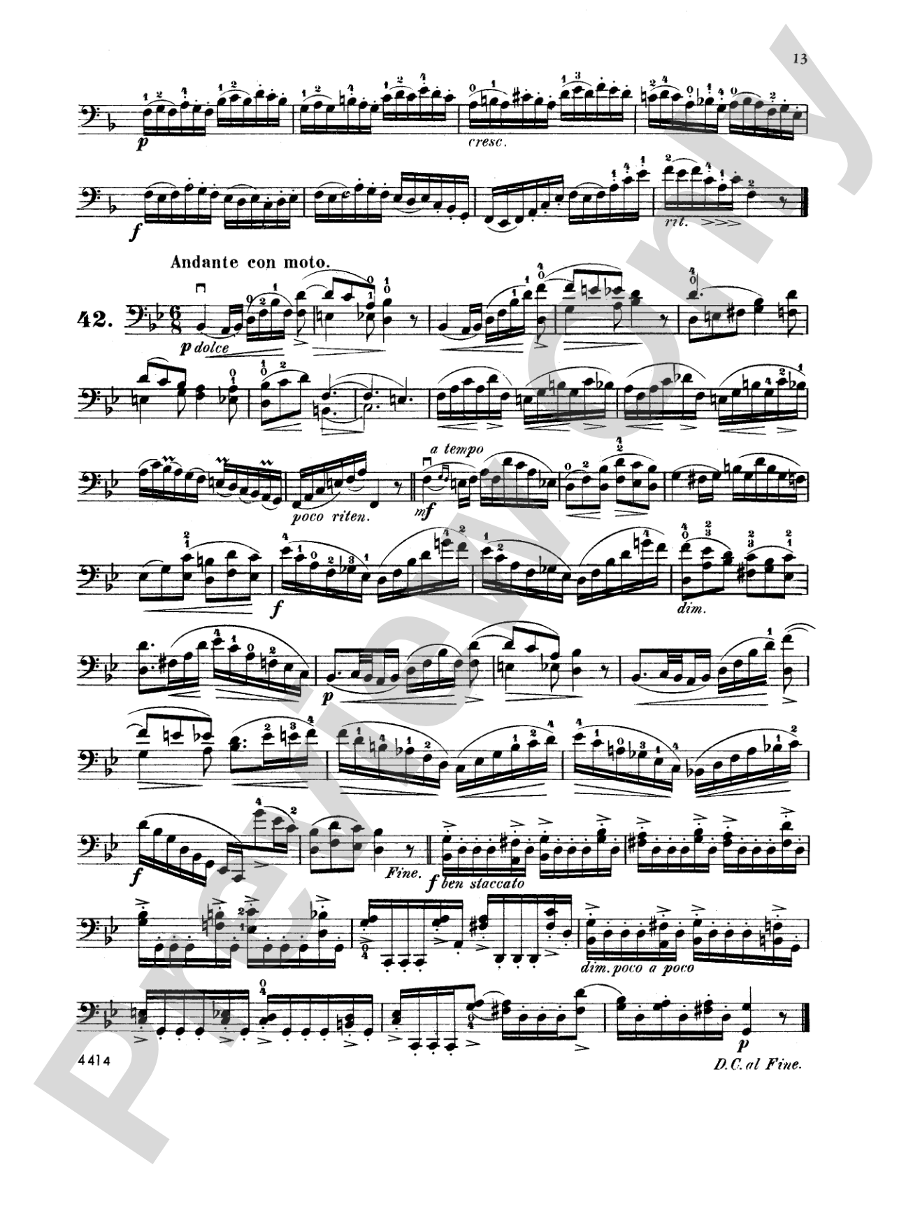 Dotzauer: 113 Studies, Volume II (Nos. 35-62): Cello Book