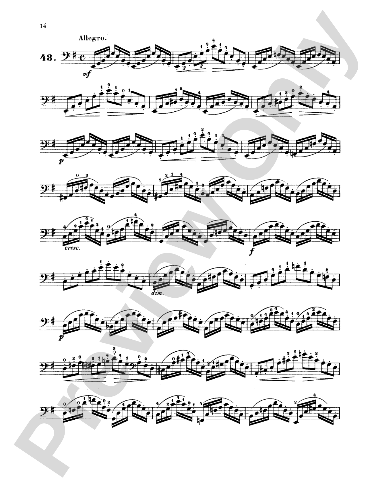 Dotzauer: 113 Studies, Volume II (Nos. 35-62): Cello Book