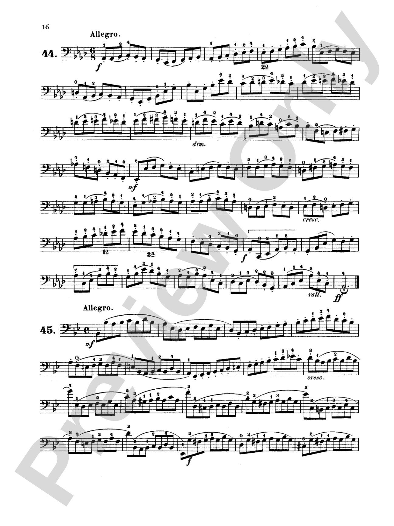 Dotzauer: 113 Studies, Volume II (Nos. 35-62): Cello Book