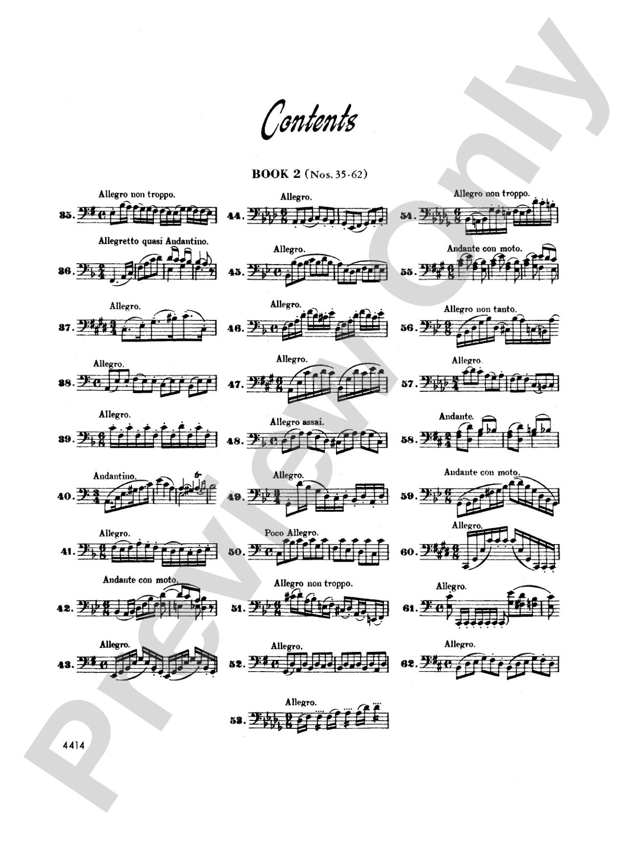 Dotzauer: 113 Studies, Volume II (Nos. 35-62): Cello Book