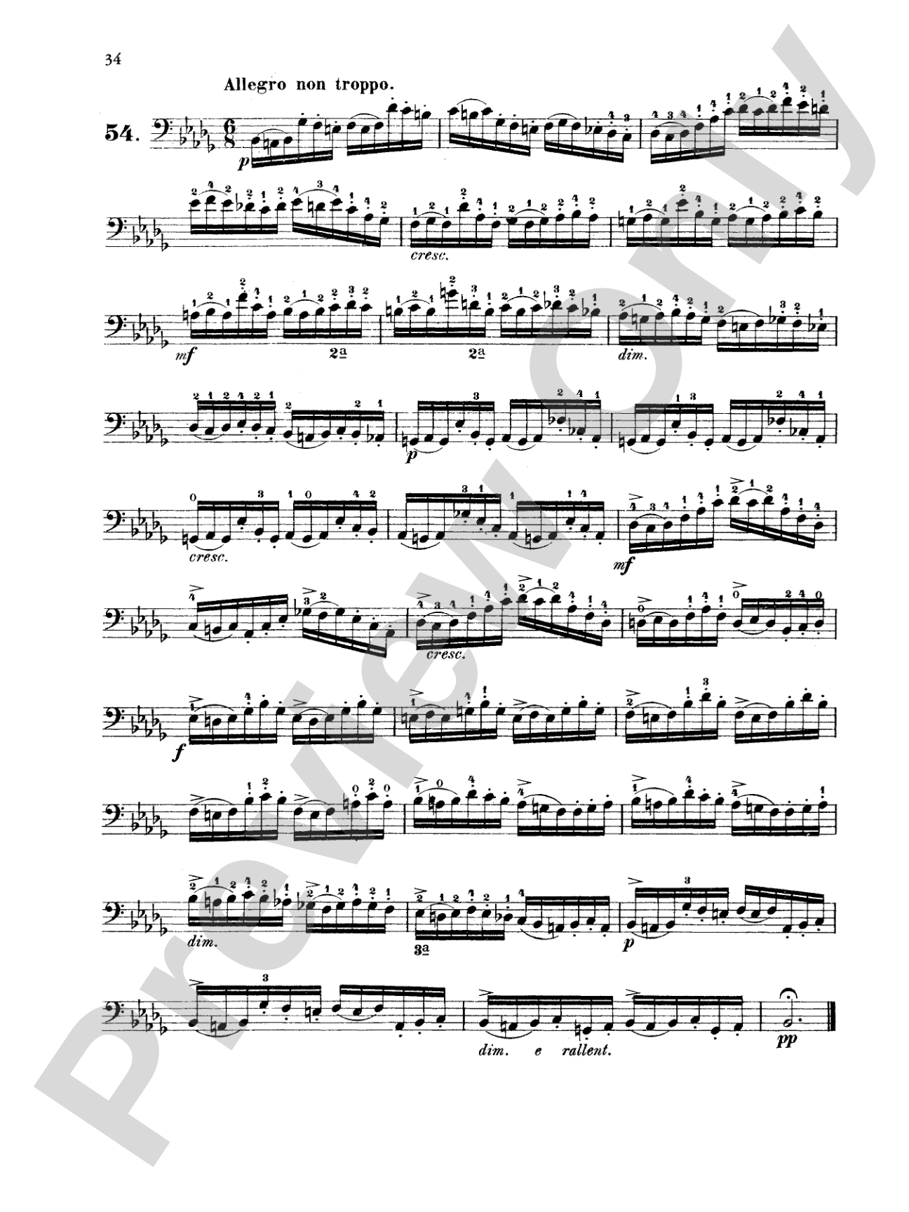 Dotzauer: 113 Studies, Volume II (Nos. 35-62): Cello Book