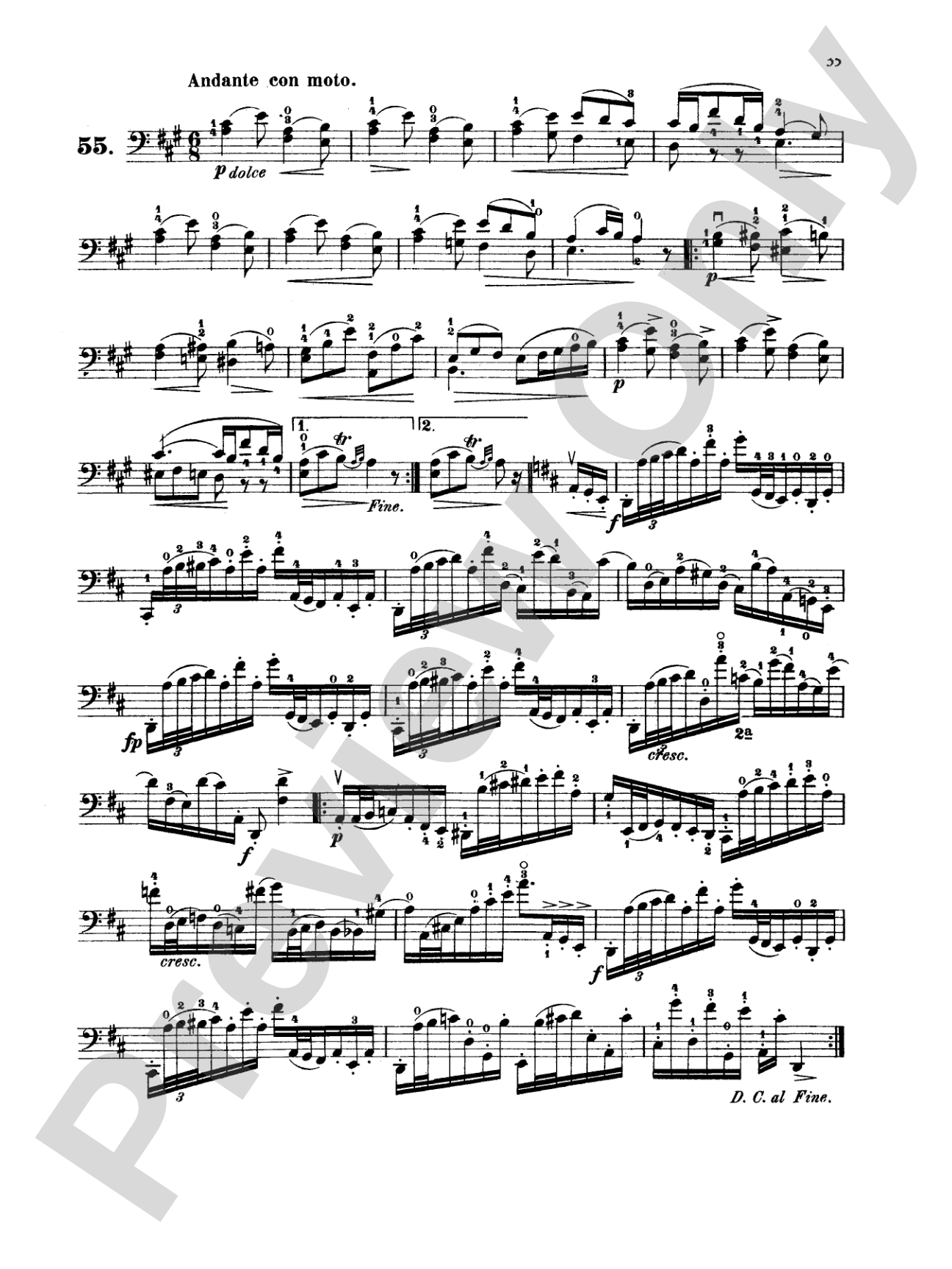 Dotzauer: 113 Studies, Volume II (Nos. 35-62): Cello Book