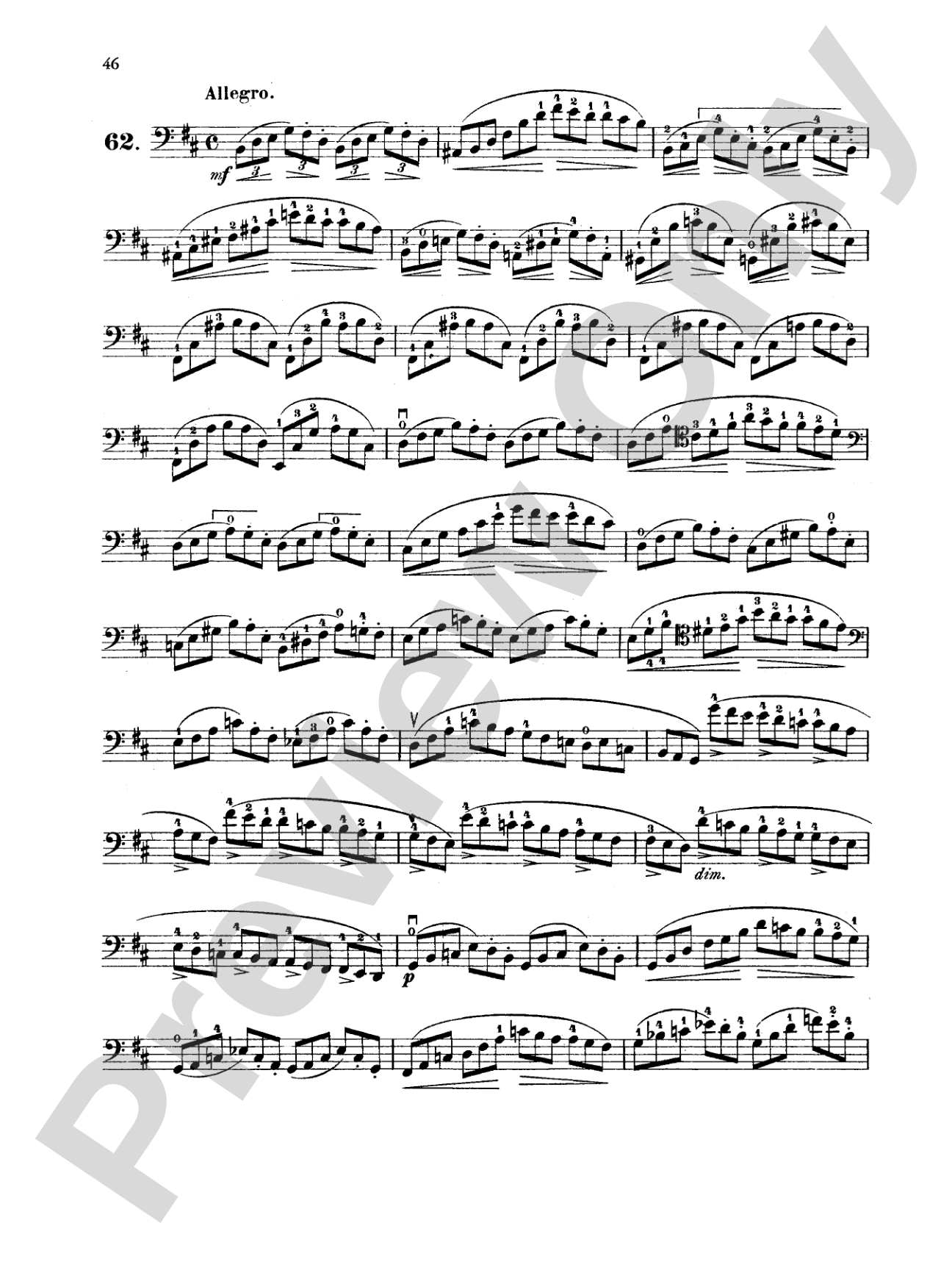 Dotzauer: 113 Studies, Volume II (Nos. 35-62): Cello Book