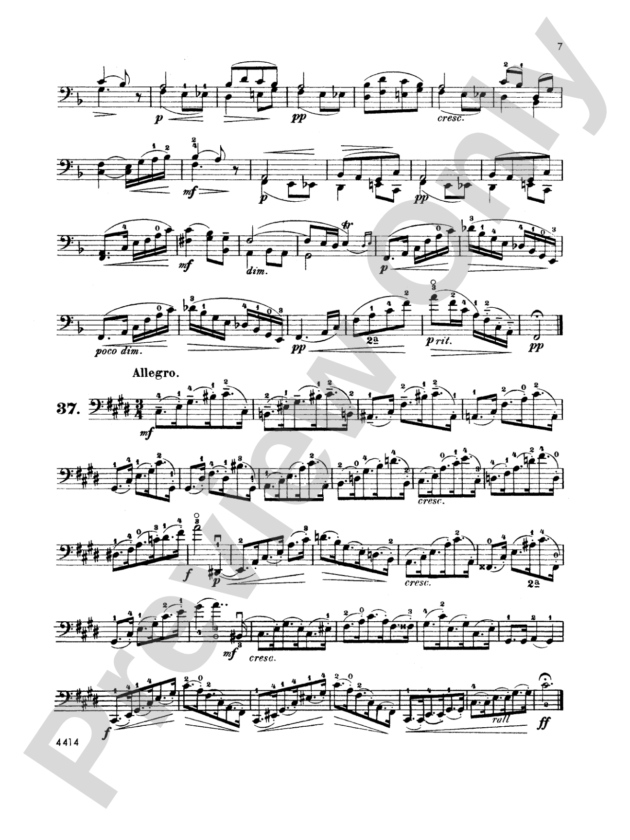Dotzauer: 113 Studies, Volume II (Nos. 35-62): Cello Book