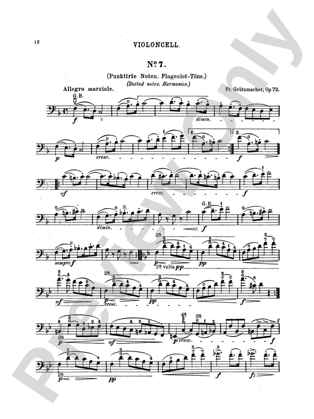 Grützmacher: Etudes, Op. 72