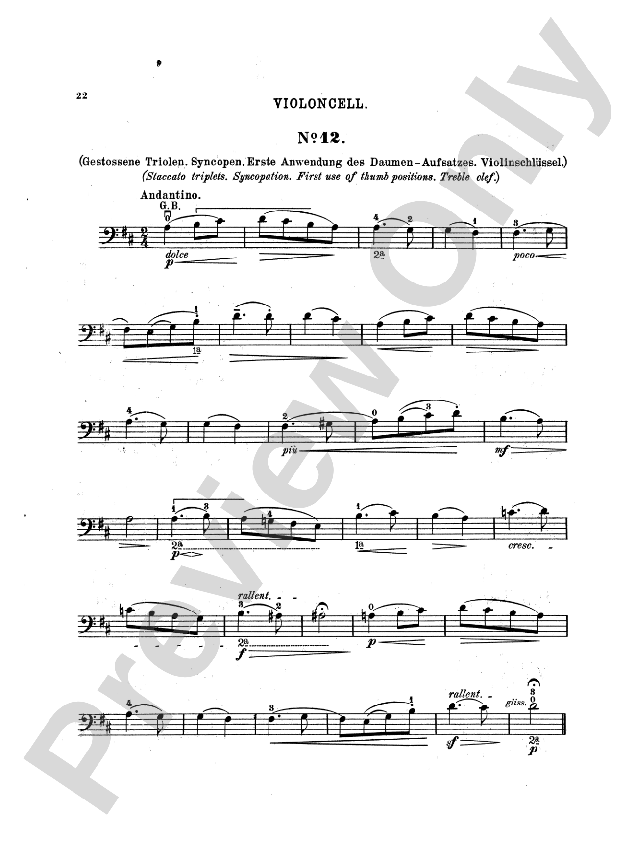 Grützmacher: Etudes, Op. 72