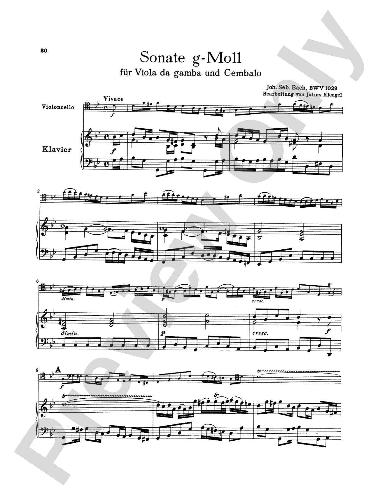 Bach: Three Sonatas for Viola da Gamba, BWV 1027-29 (Transcr. For Cello and Piano by Julius Klengel)