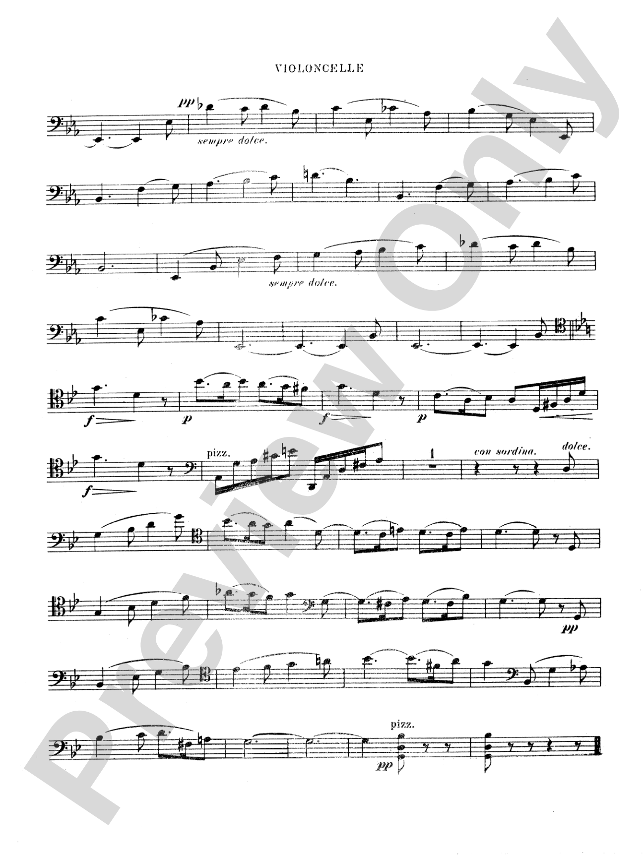 Fauré: Sicilienne, Op. 78: Cello or Violin & Piano Book
