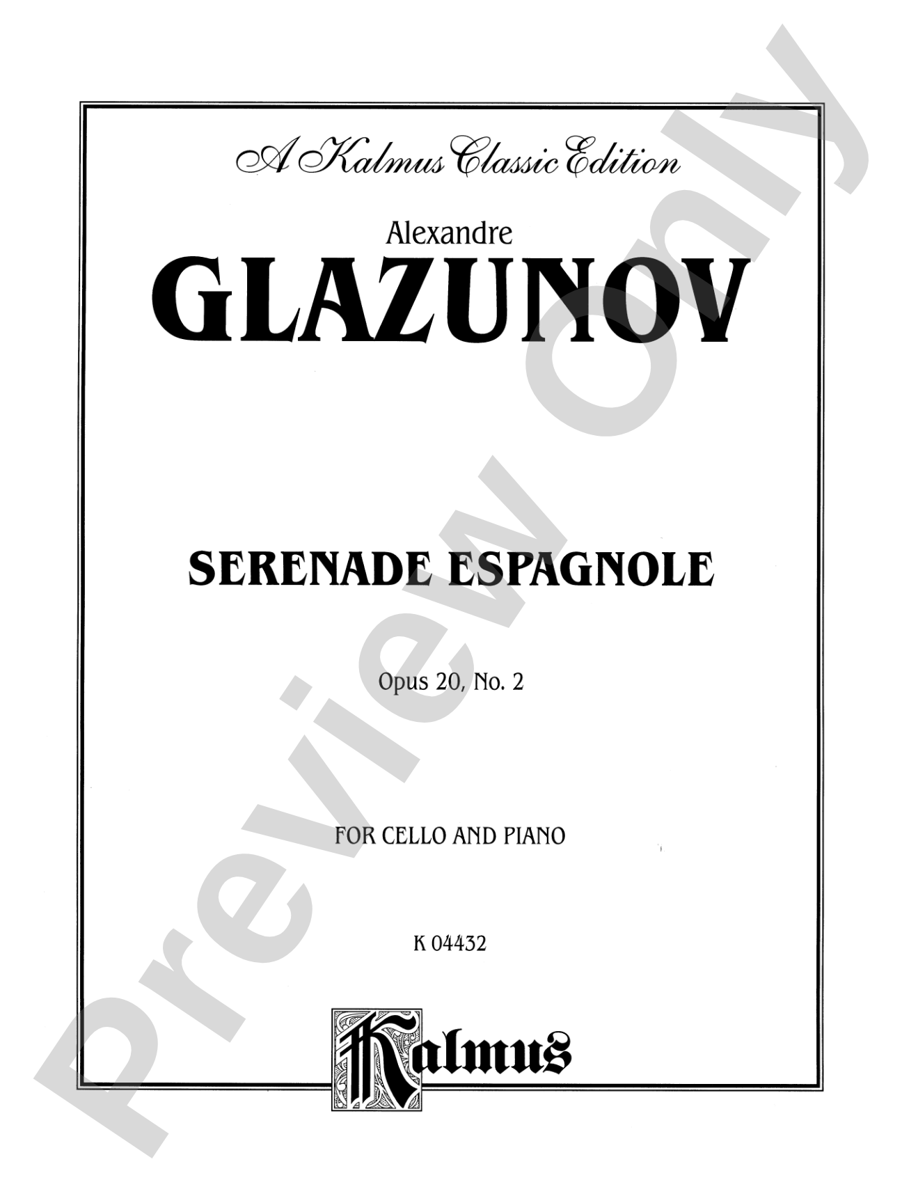 Glazunov: Serenade Espagnole, Op. 20, No. 2